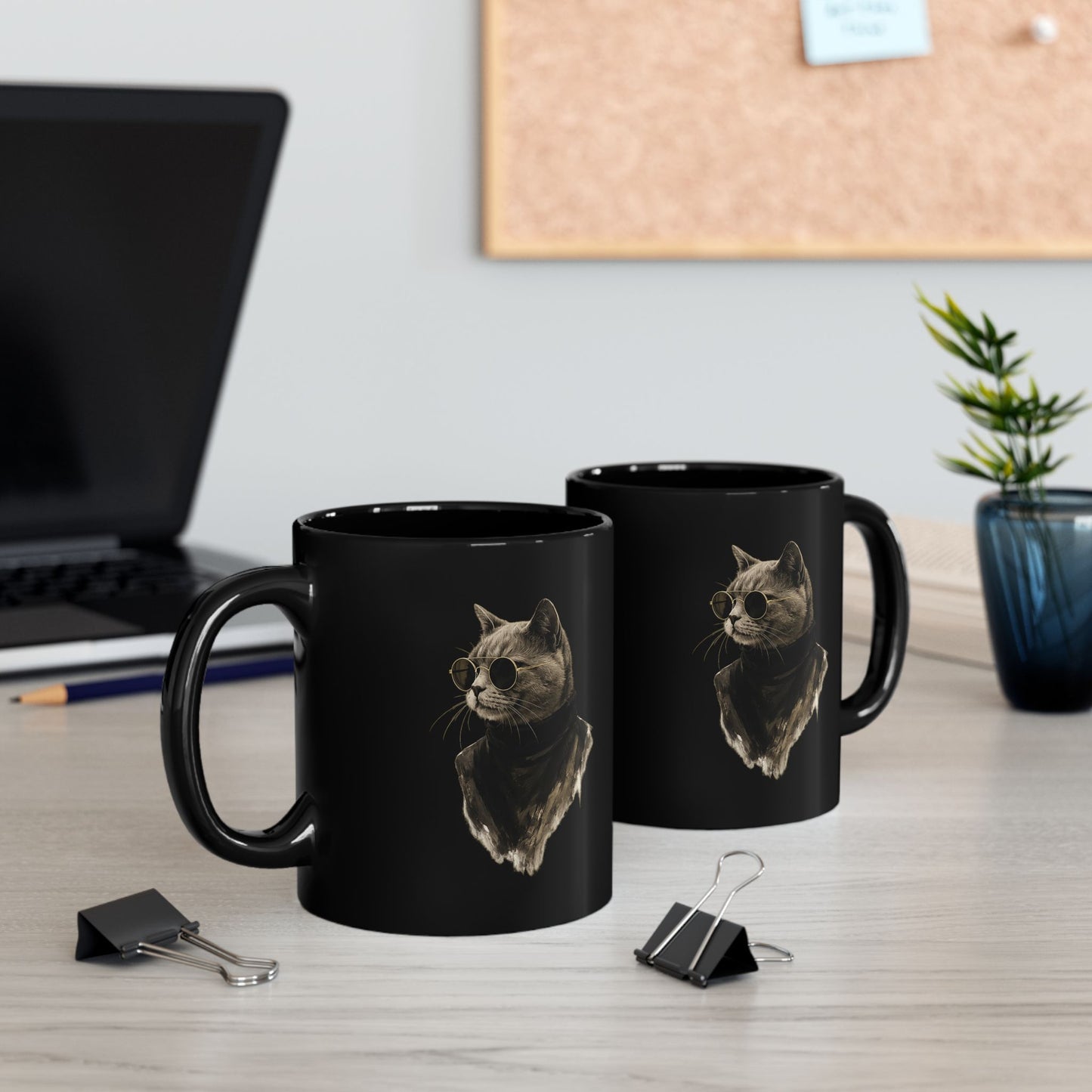Black Cat Coffee Mug by House of Ace — 11oz Ceramic
