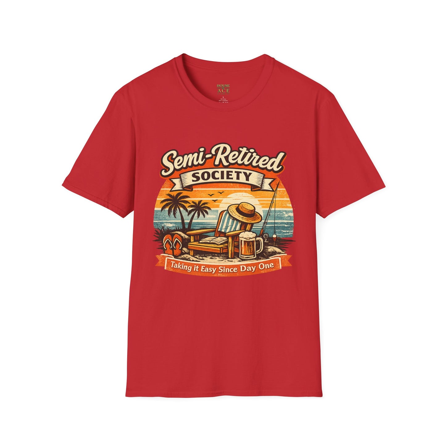 Semi-Retired Society Vintage Beach T-Shirt by House of Ace