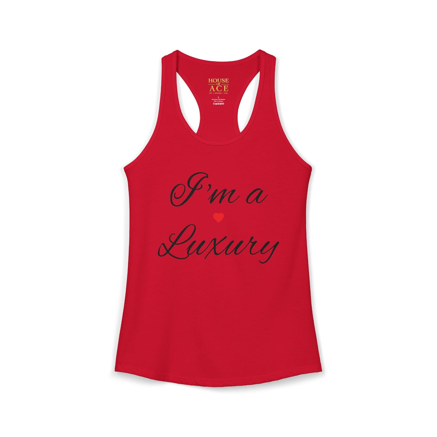 House of Ace Women's Racerback Tank — Designer Logo Tank Top