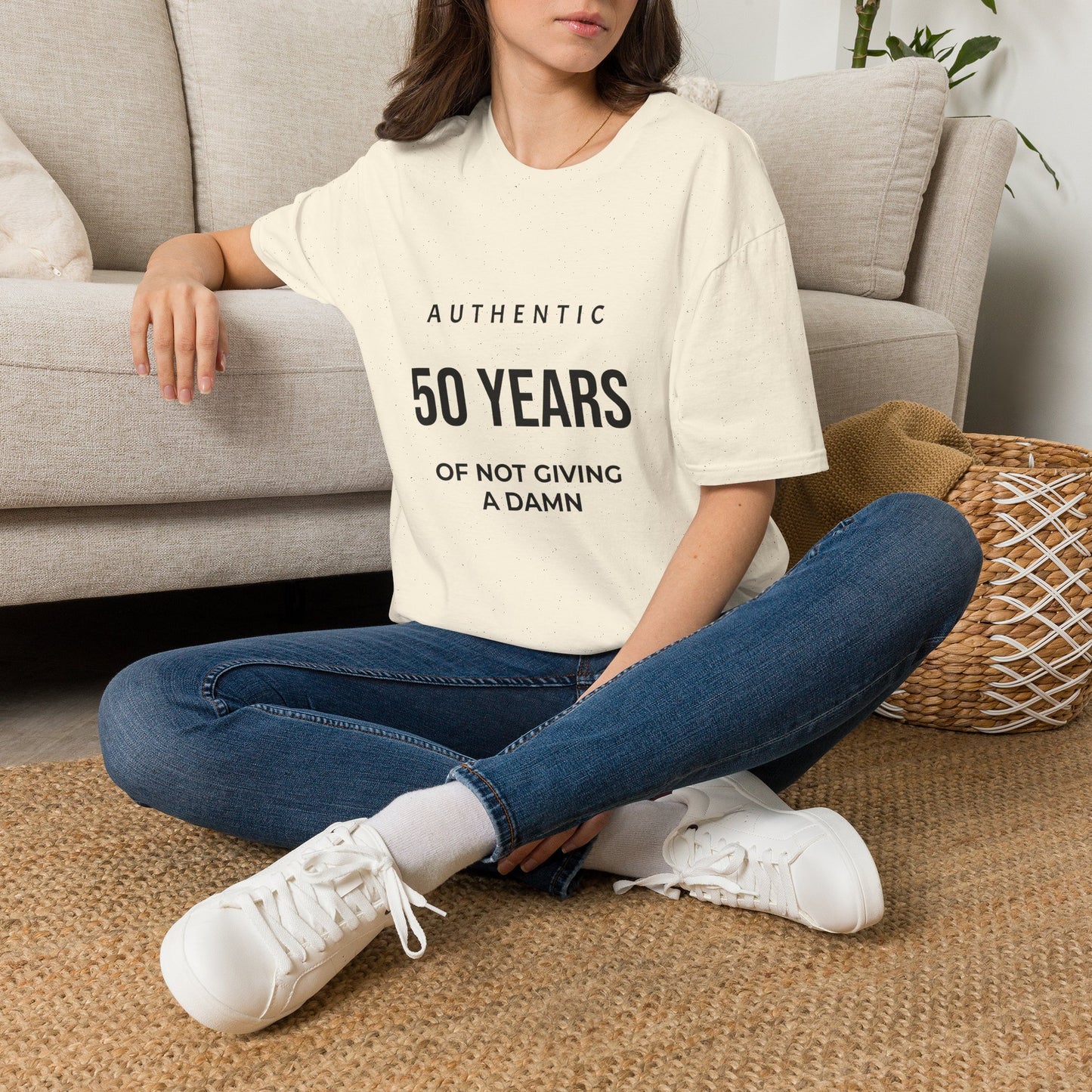 50 Years Authentic T-Shirt — "Of Not Giving a Damn" Birthday Tee House of Ace
