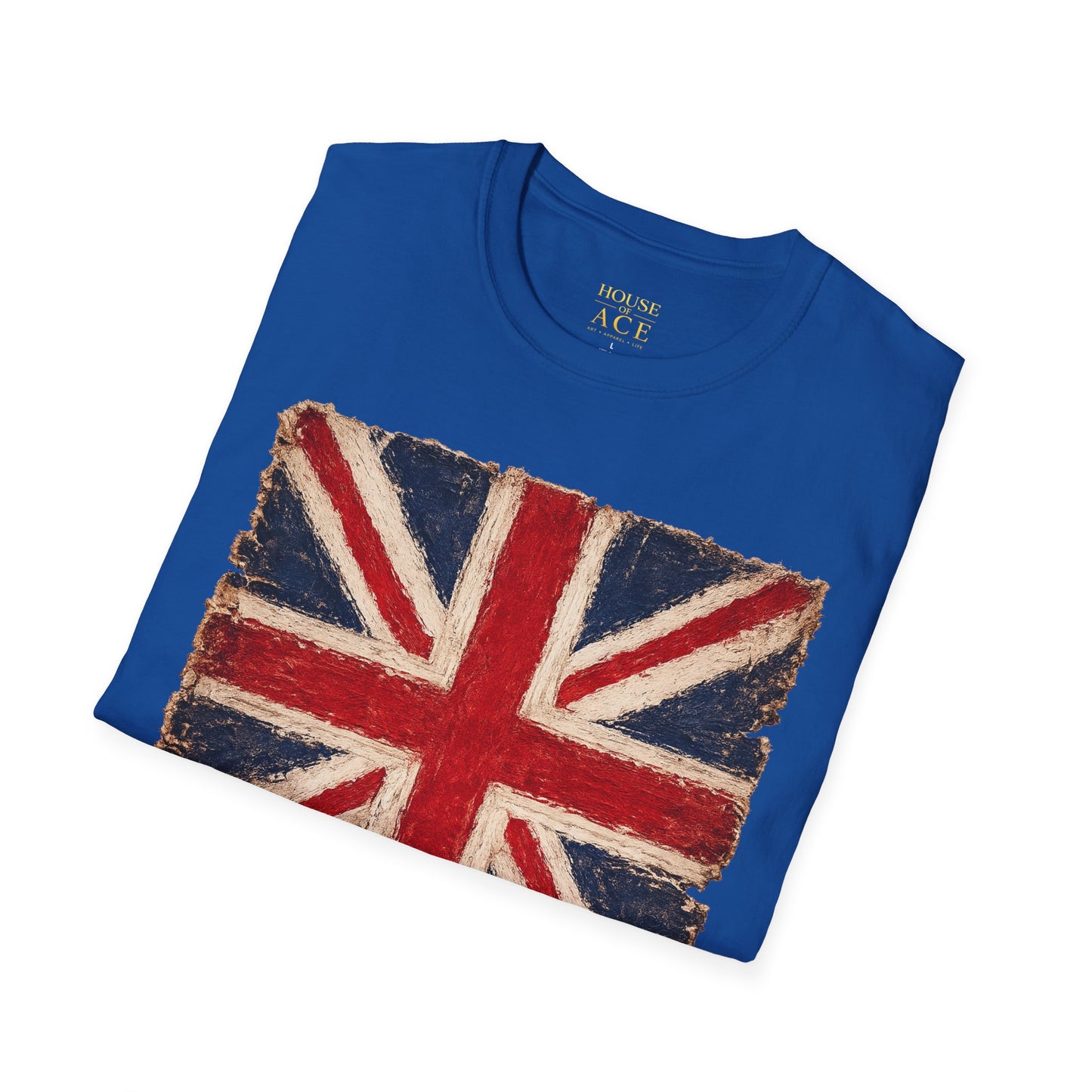 Vintage Union Jack “PROUD” Tee – Distressed British Flag Retro Patriotic Shirt with Personalised Back Text by House of Ace
