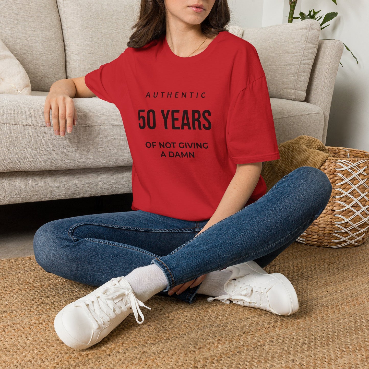 50 Years Authentic T-Shirt — "Of Not Giving a Damn" Birthday Tee House of Ace