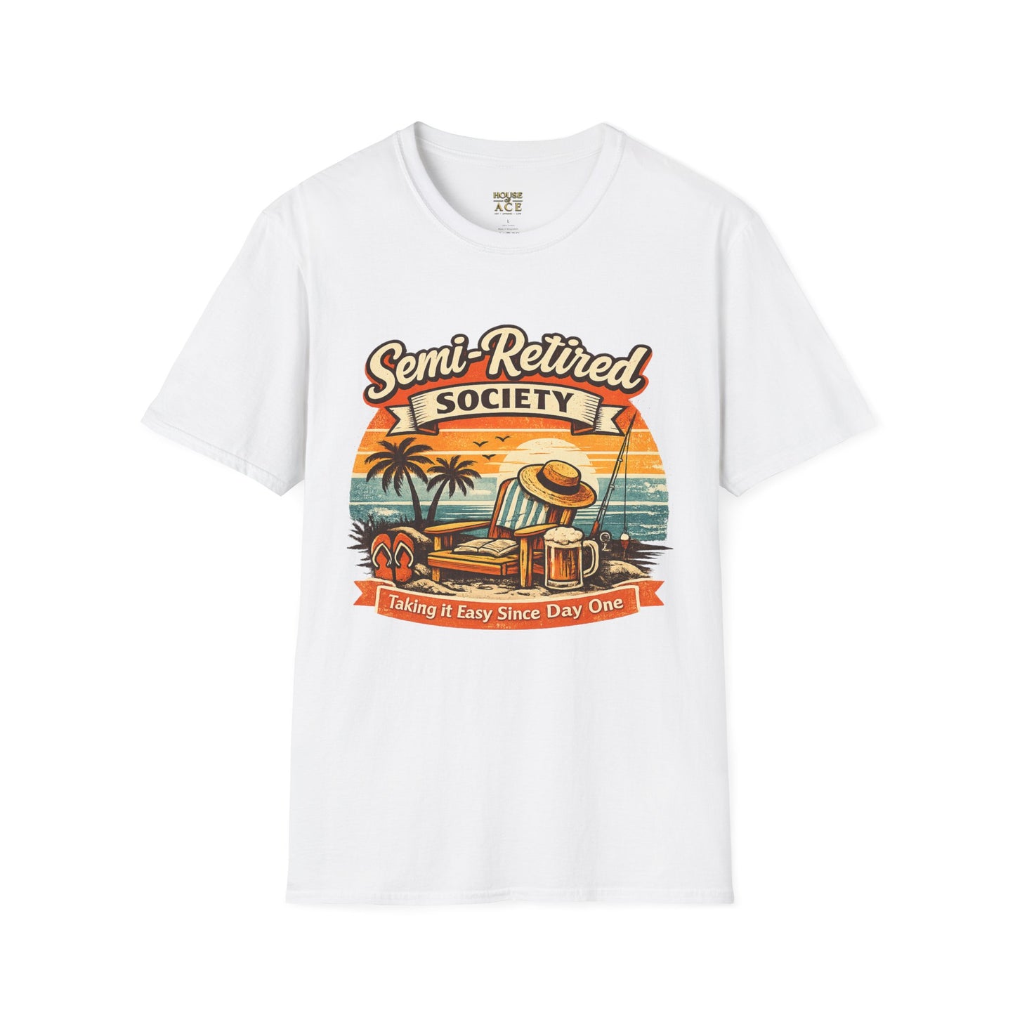 Semi-Retired Society Vintage Beach T-Shirt by House of Ace