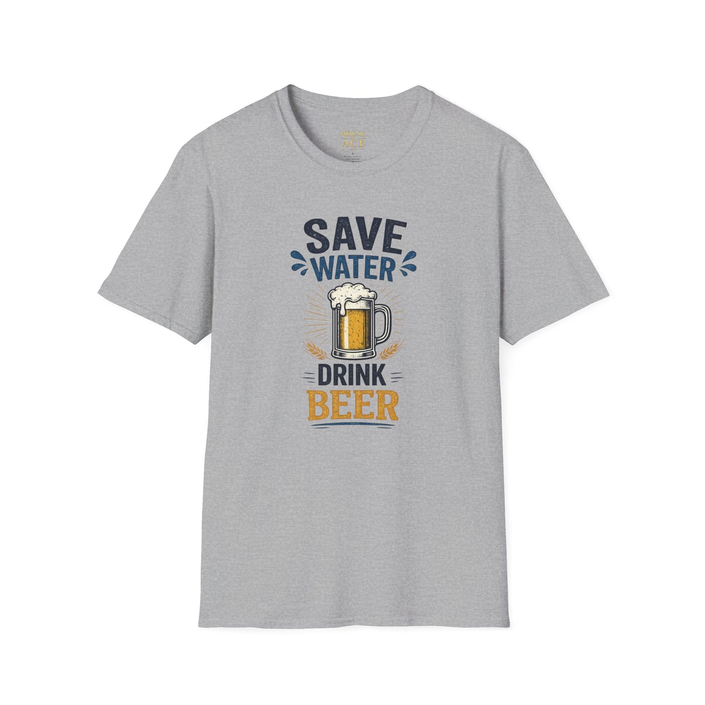 Save Water Drink Beer Funny Beer Lover Unisex Softstyle T-Shirt
