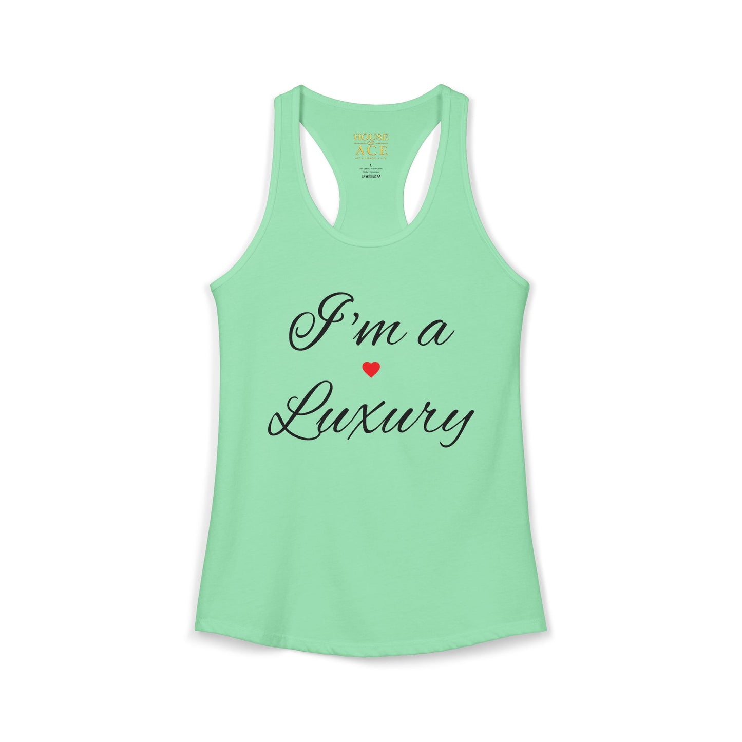House of Ace Women's Racerback Tank — Designer Logo Tank Top