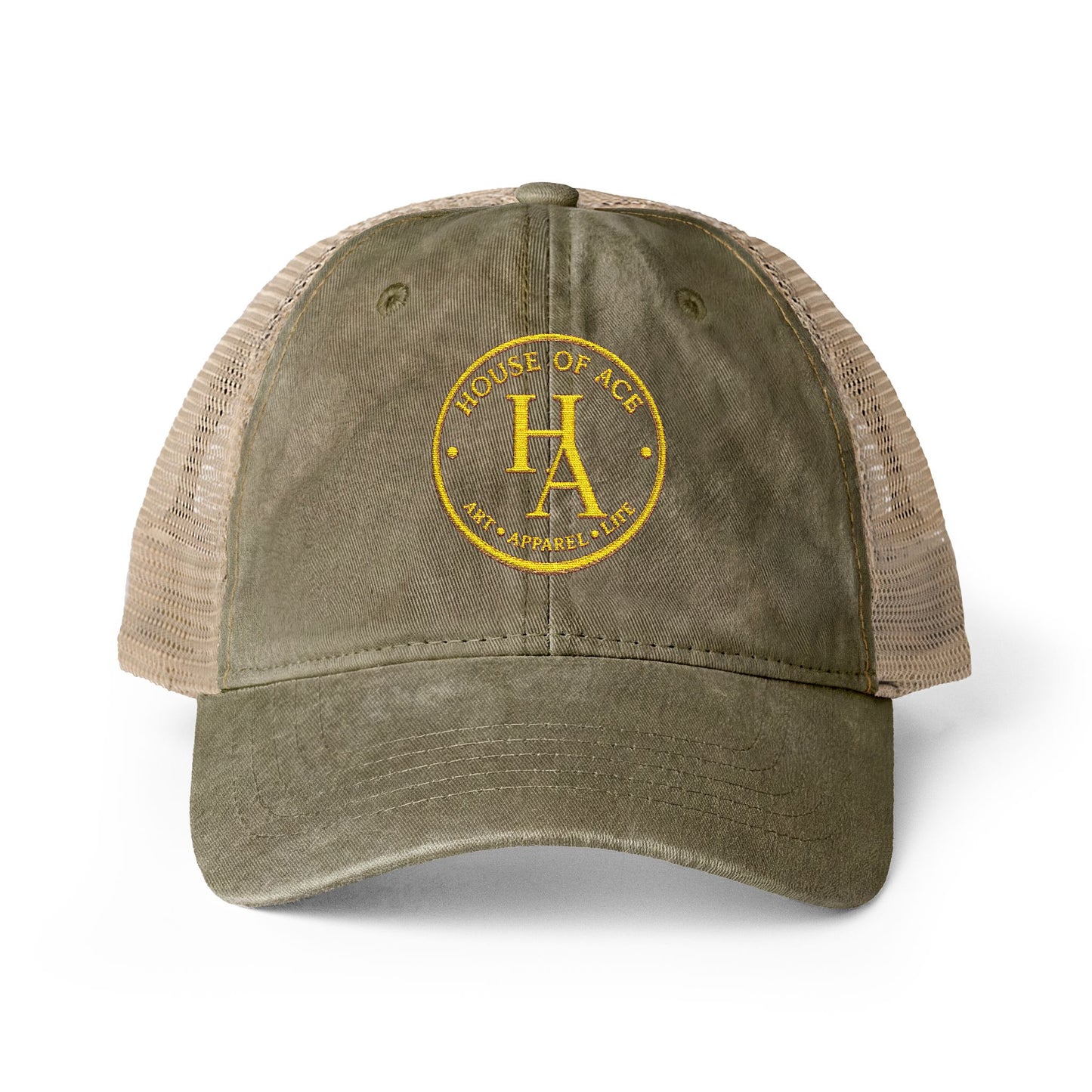 Women's Washed Mesh-Back Cap by House of Aces