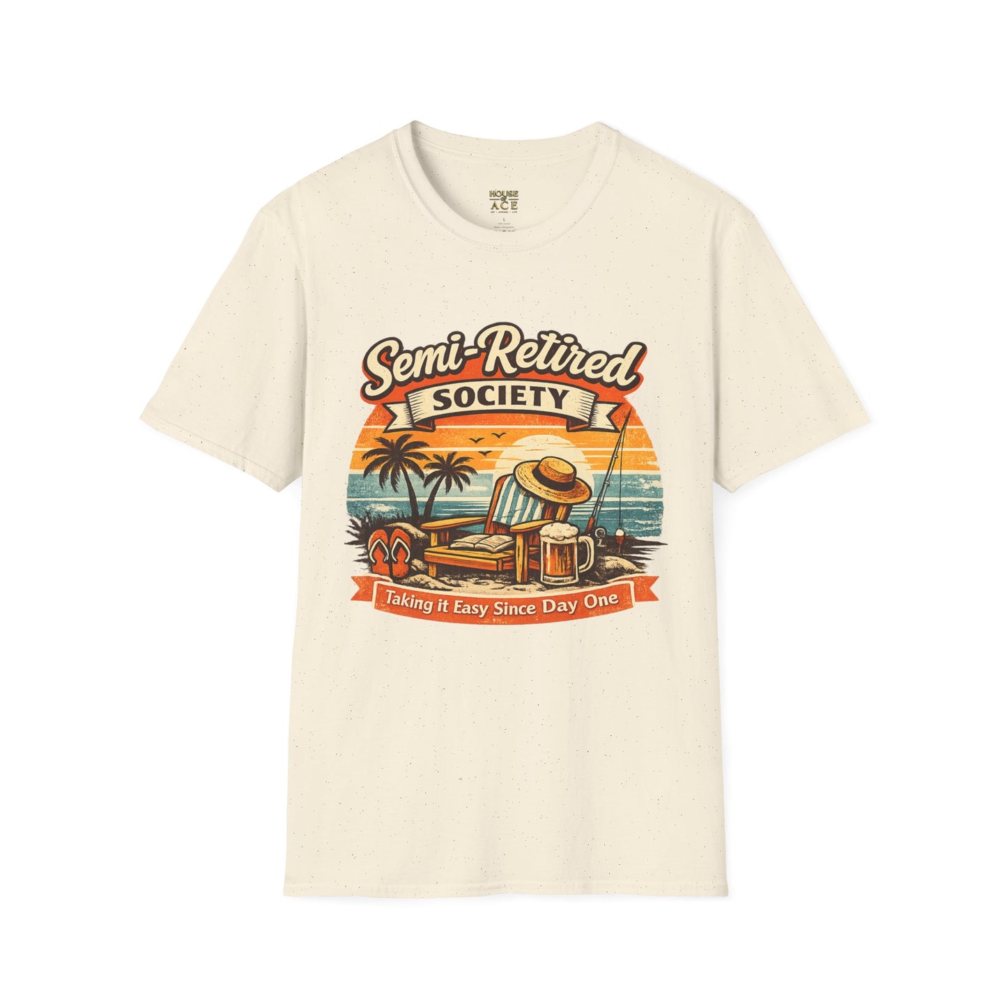 Semi-Retired Society Vintage Beach T-Shirt by House of Ace