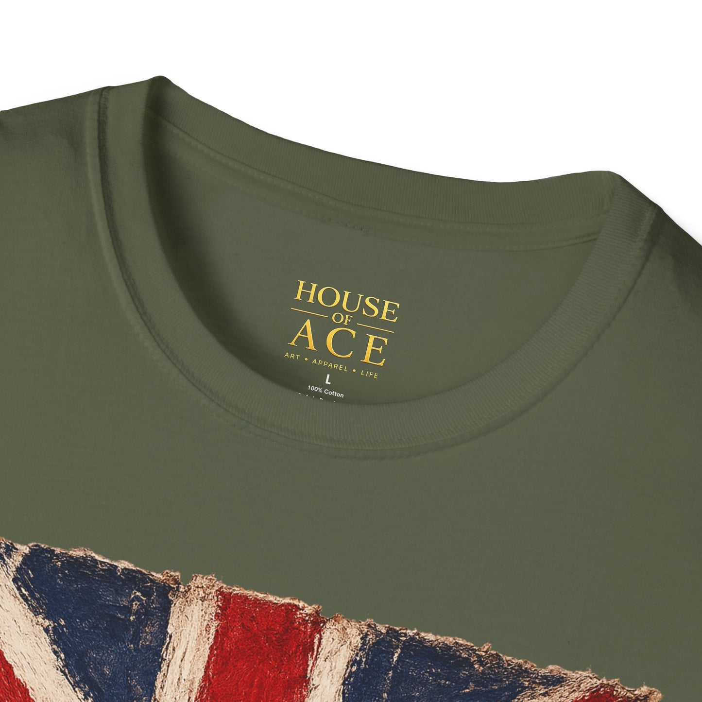Vintage Union Jack “PROUD” Tee – Distressed British Flag Retro Patriotic Shirt with Personalised Back Text by House of Ace