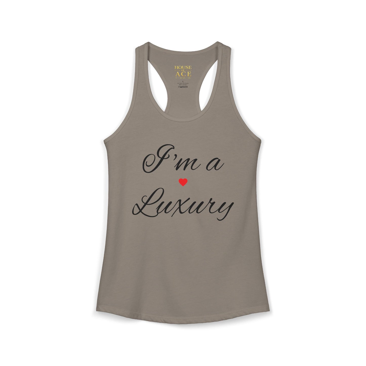 House of Ace Women's Racerback Tank — Designer Logo Tank Top