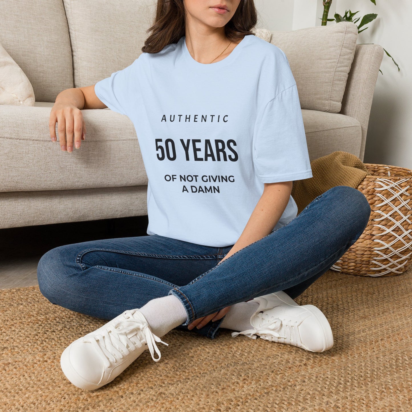 50 Years Authentic T-Shirt — "Of Not Giving a Damn" Birthday Tee House of Ace