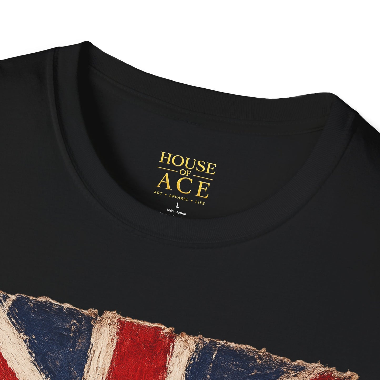 Vintage Union Jack “PROUD” Tee – Distressed British Flag Retro Patriotic Shirt with Personalised Back Text by House of Ace