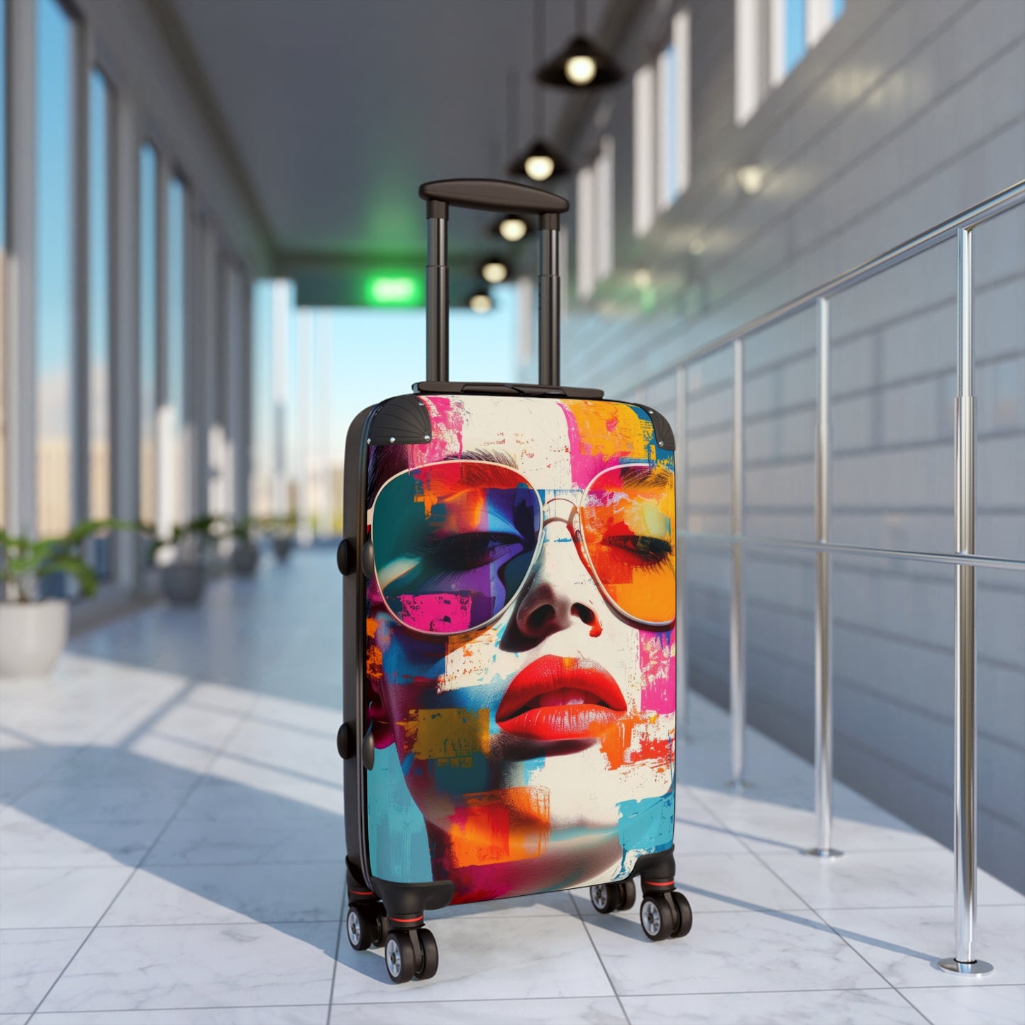 Abstract Neon Runway Pop-Art Carry on Suitcase by House of Ace