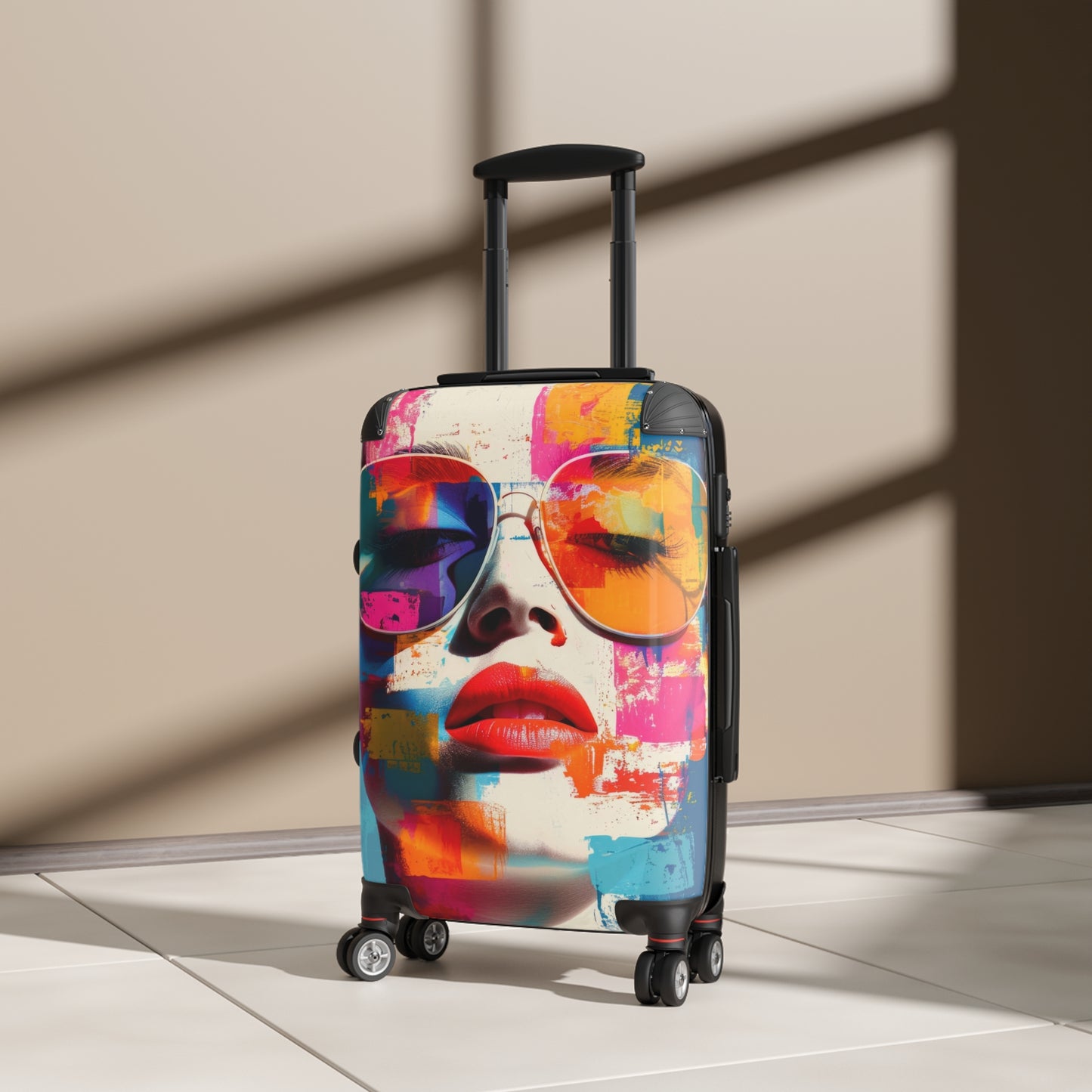Abstract Neon Runway Pop-Art Carry on Suitcase by House of Ace