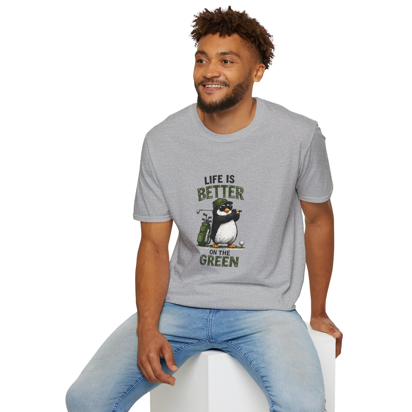 Golf Penguin T-Shirt — "Life Is Better On The Green Penguin Golf Tee by House of Ace