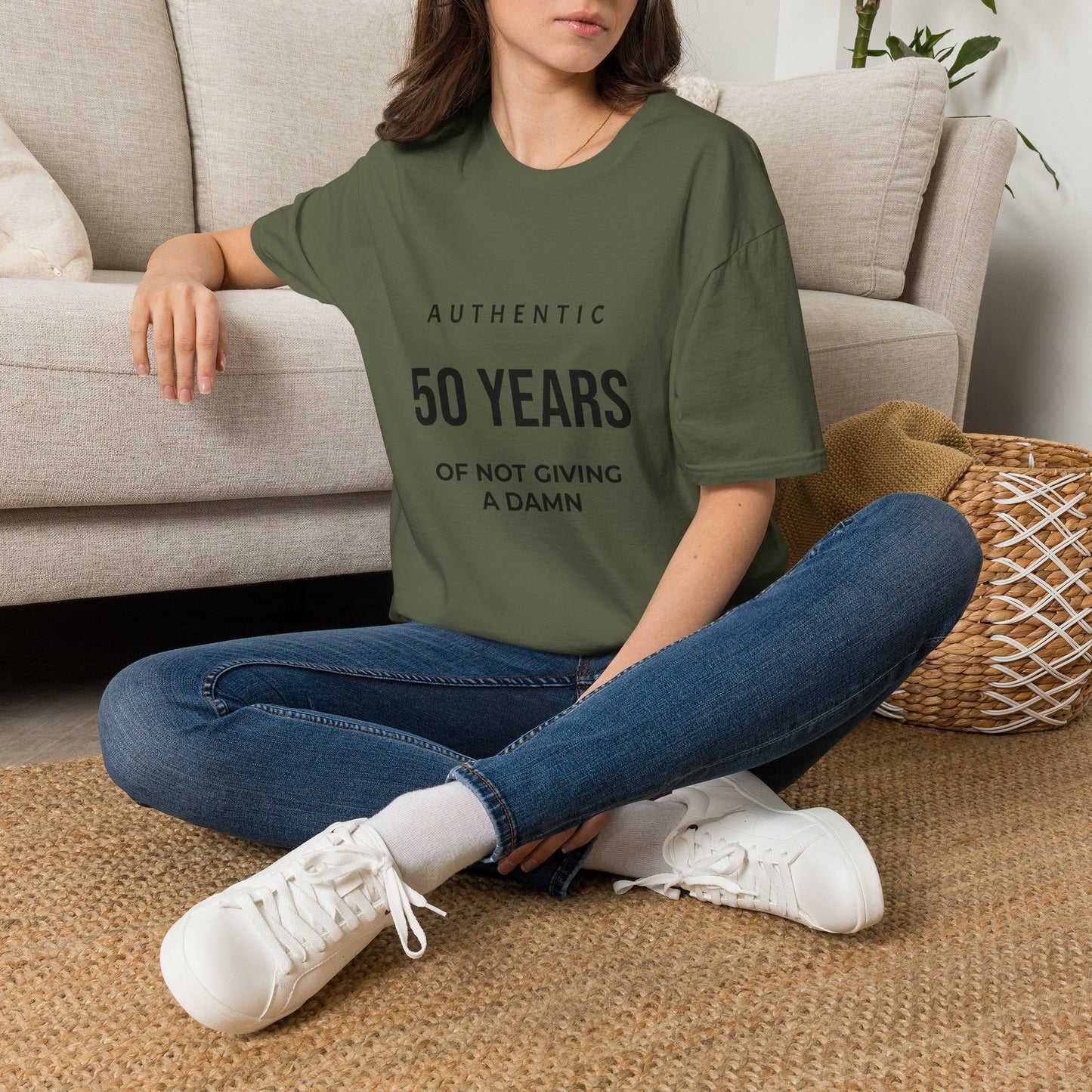 50 Years Authentic T-Shirt — "Of Not Giving a Damn" Birthday Tee House of Ace