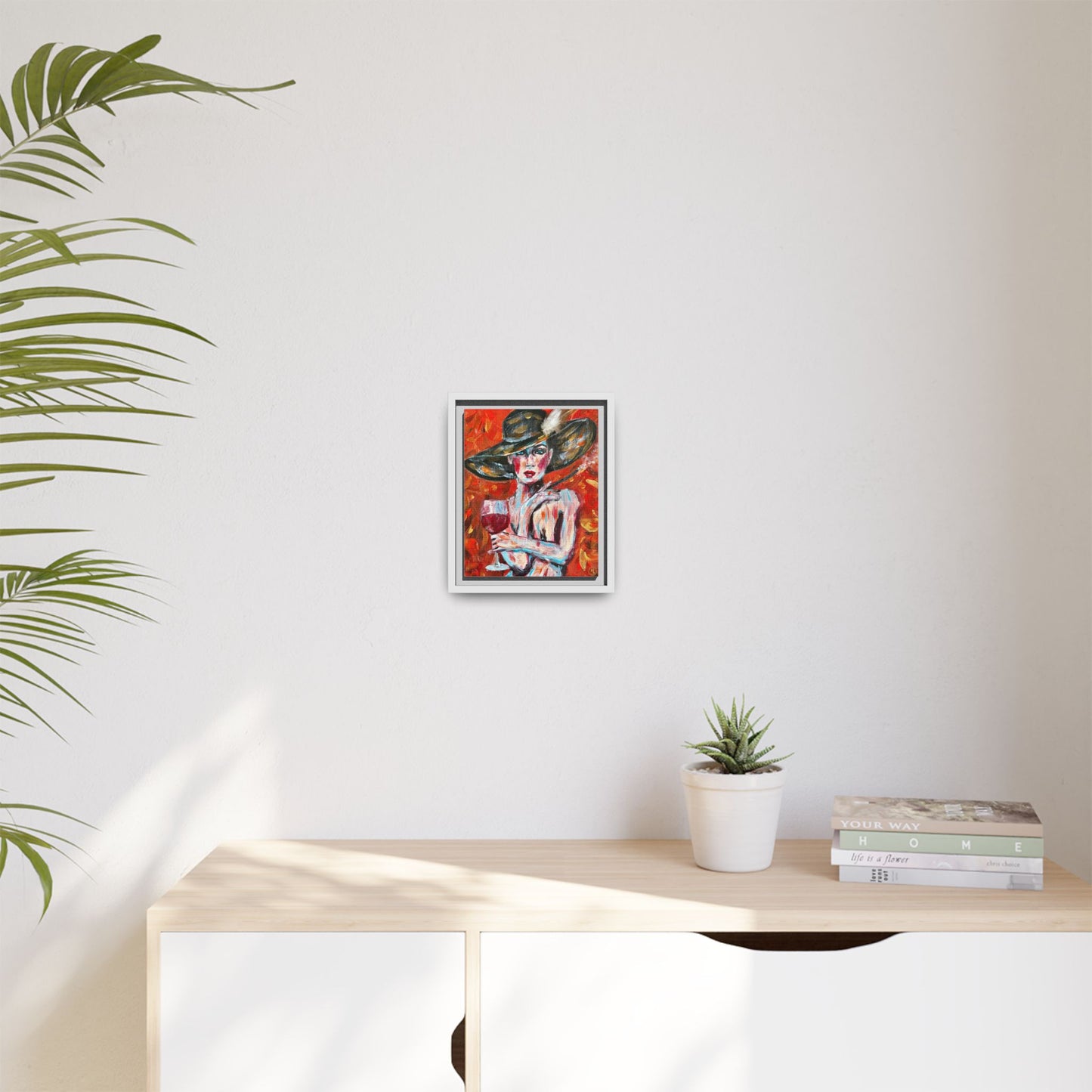 Crimson Elegance – Original Acrylic Painting Canvas Print by House of Ace
