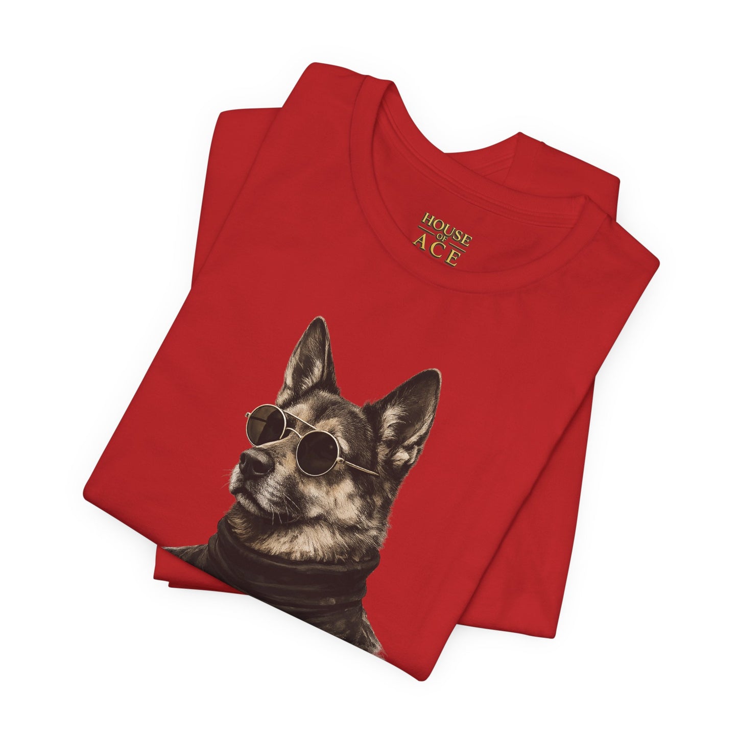 Cool Dog Graphic T-Shirt | Vintage Monochrome Sunglasses Dog Tee by House of Ace