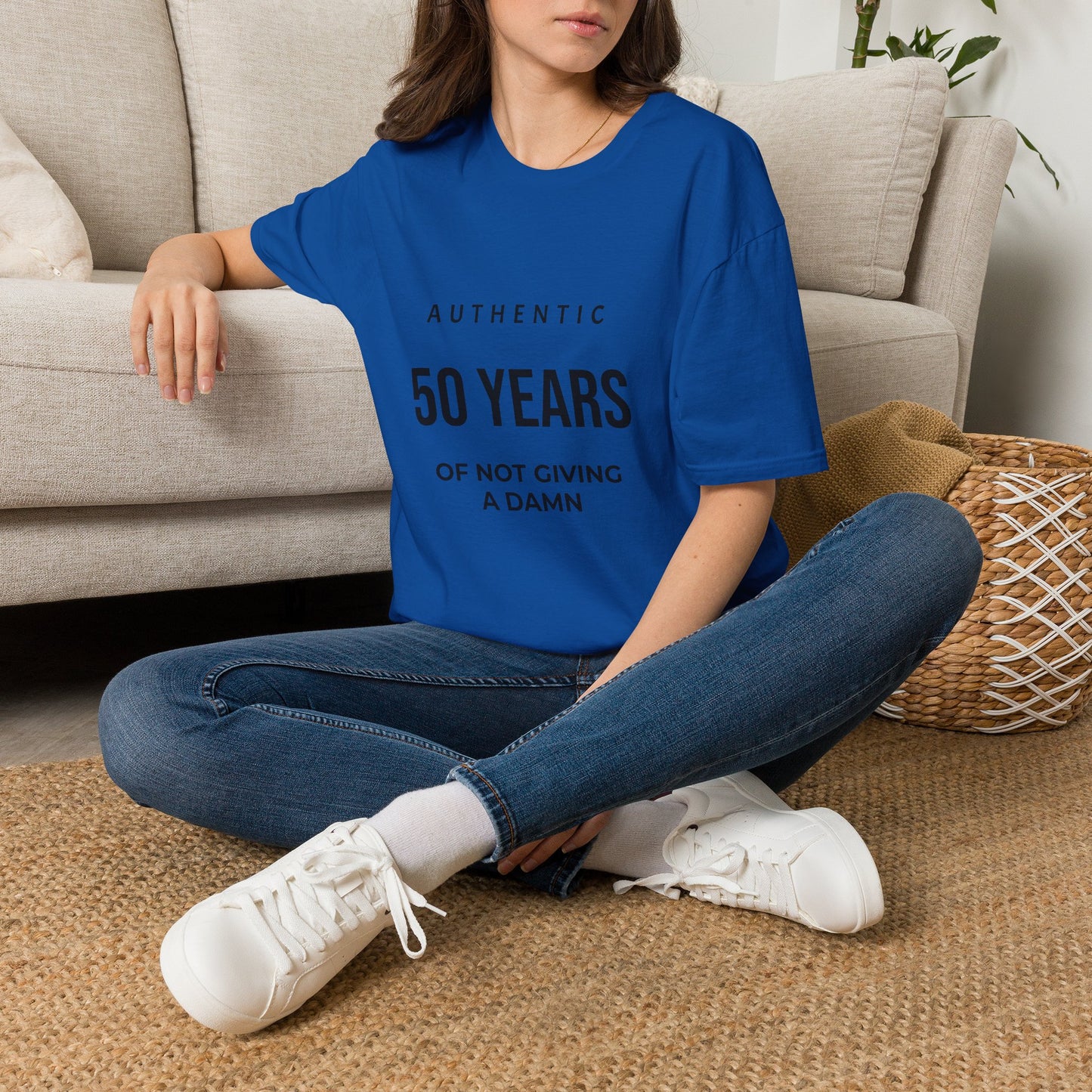 50 Years Authentic T-Shirt — "Of Not Giving a Damn" Birthday Tee House of Ace