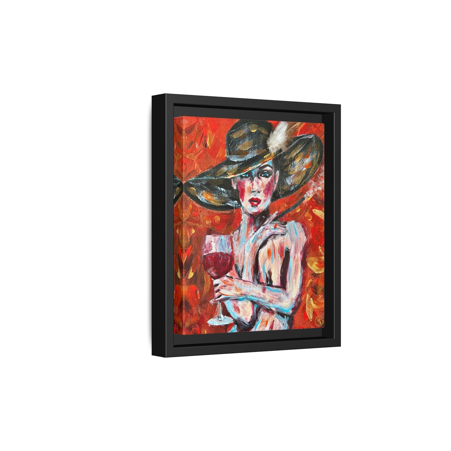 Crimson Elegance – Original Acrylic Painting Canvas Print by House of Ace