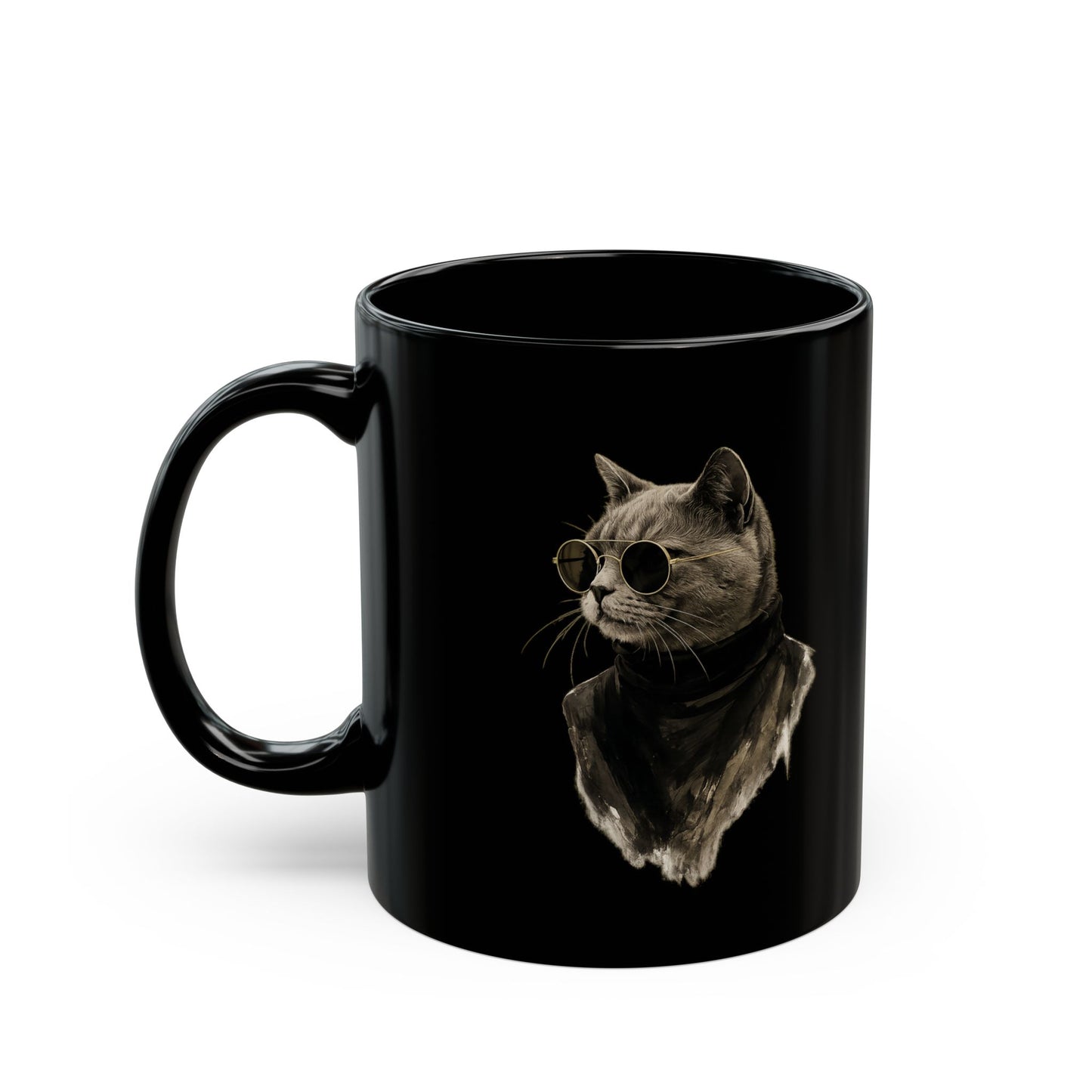 Black Cat Coffee Mug by House of Ace — 11oz Ceramic