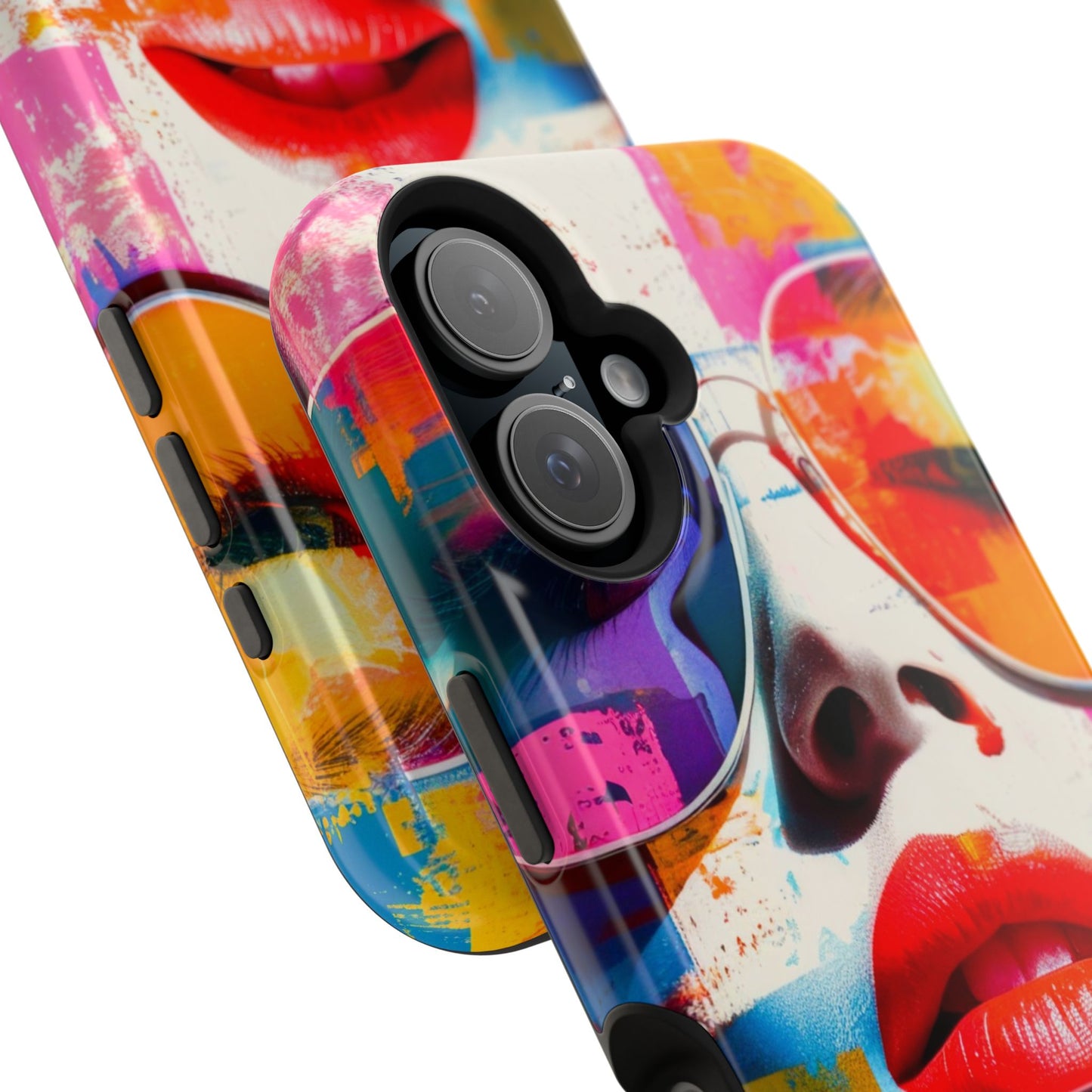Neon Muse Pop-Art MagSafe® Phone Case by House of Ace Colourful Pop Art Woman Magnetic Impact-Resistant Case