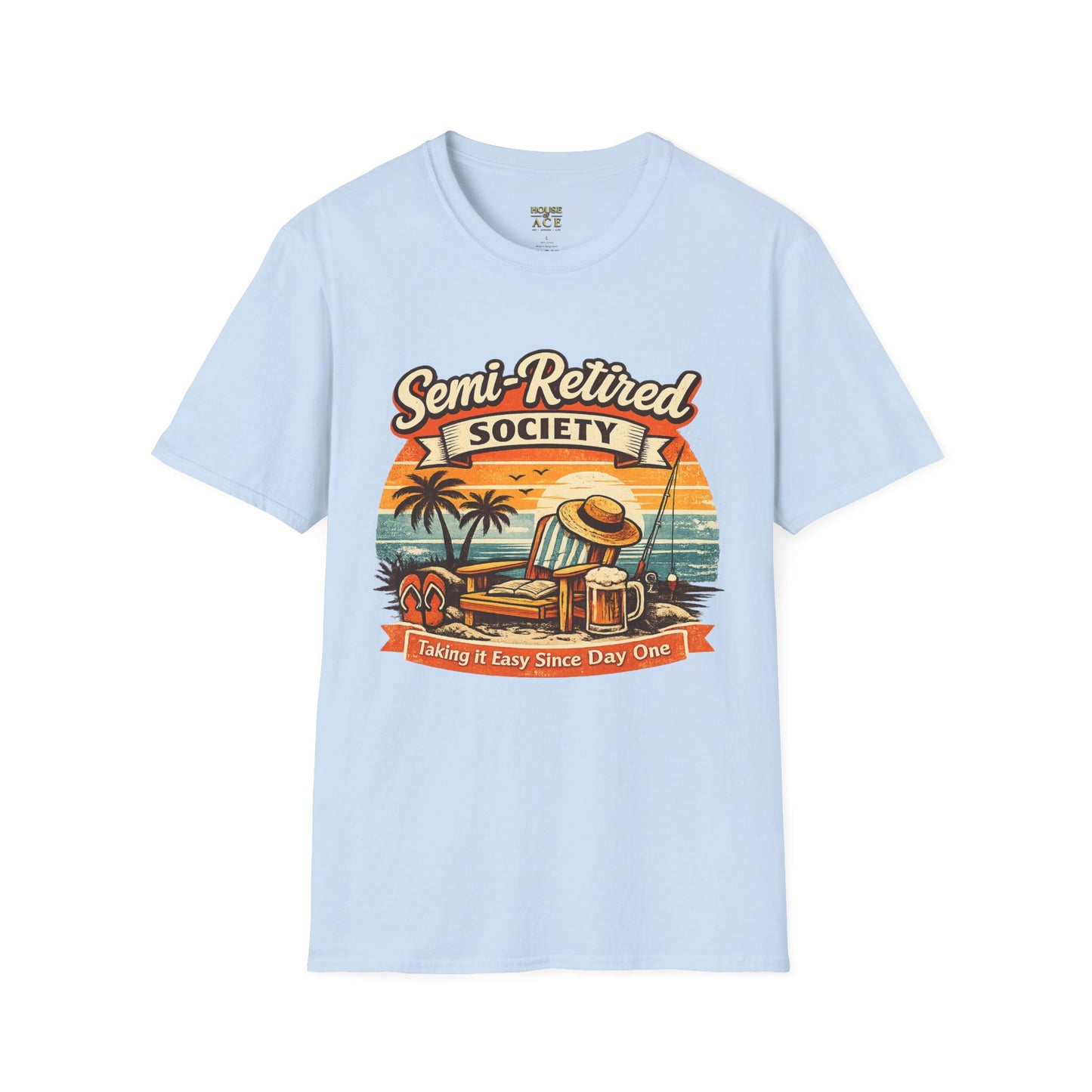 Semi-Retired Society Vintage Beach T-Shirt by House of Ace