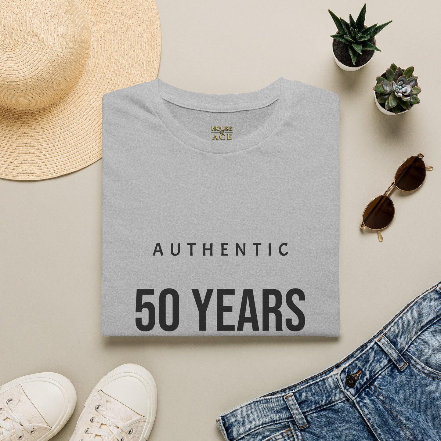 50 Years Authentic T-Shirt — "Of Not Giving a Damn" Birthday Tee House of Ace