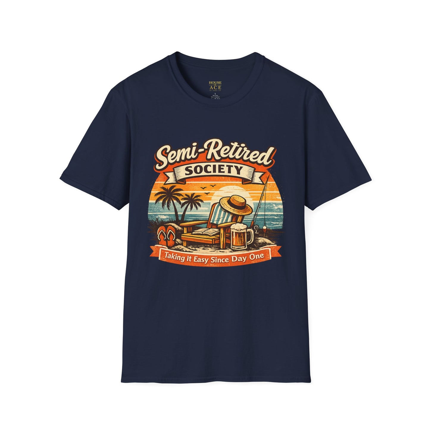Semi-Retired Society Vintage Beach T-Shirt by House of Ace