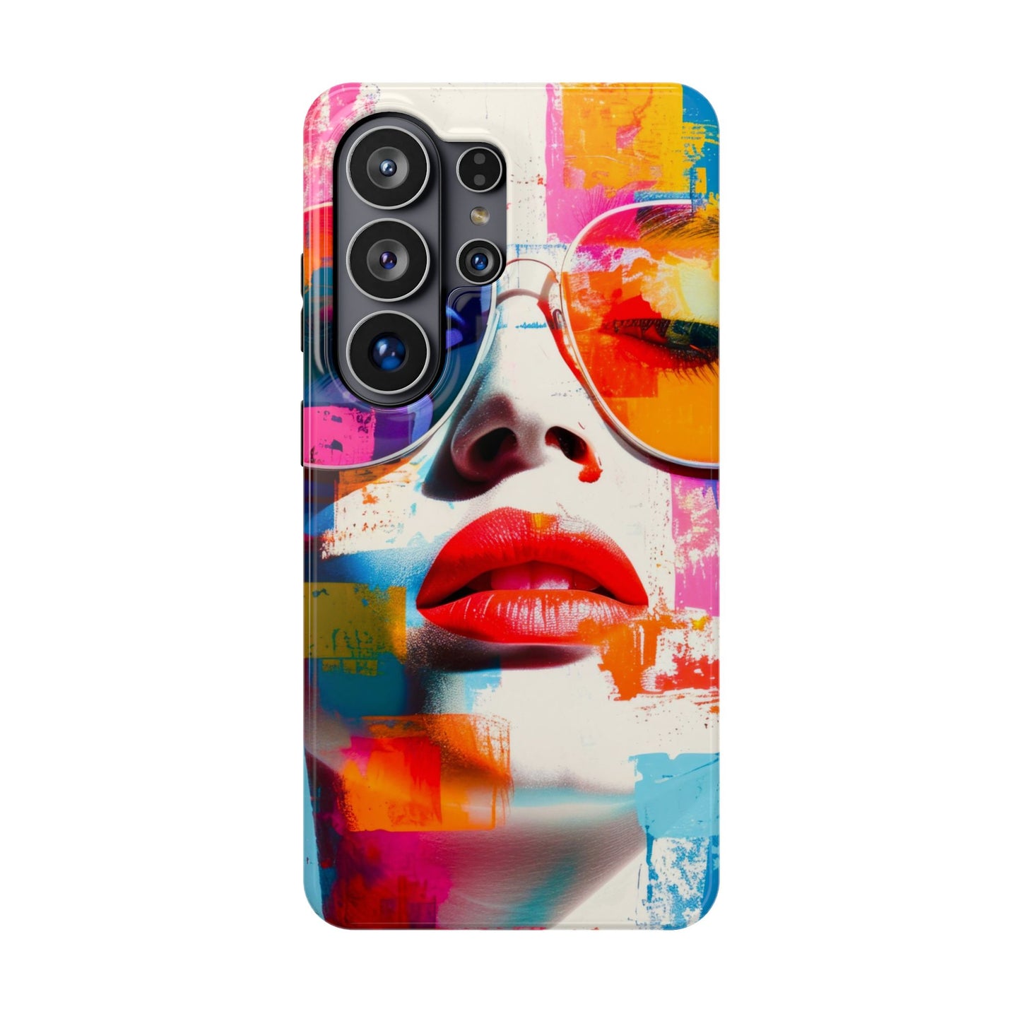 Neon Muse Pop-Art MagSafe® Phone Case by House of Ace Colourful Pop Art Woman Magnetic Impact-Resistant Case