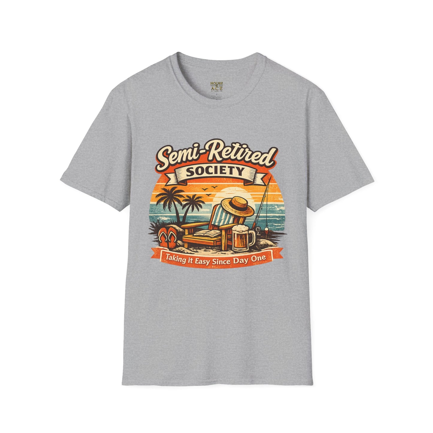 Semi-Retired Society Vintage Beach T-Shirt by House of Ace
