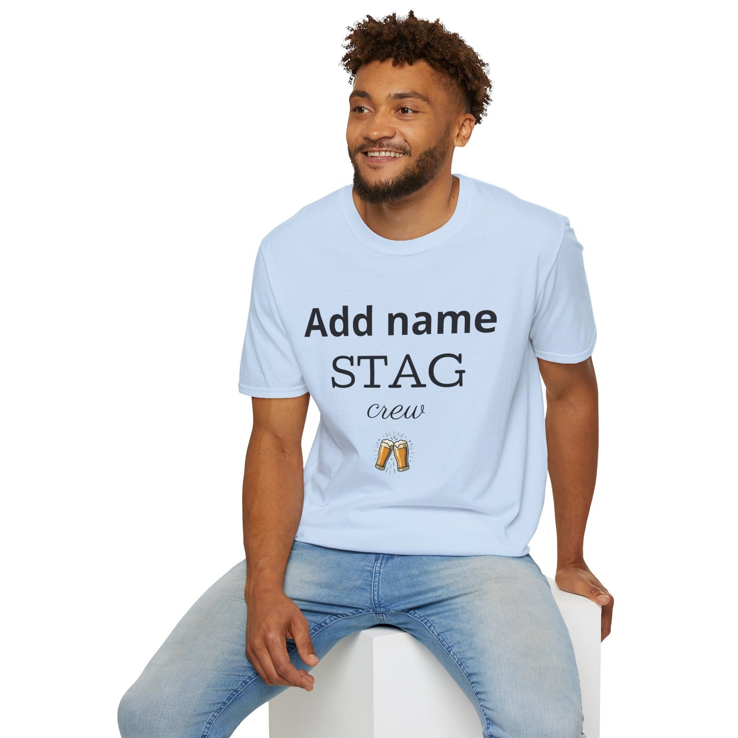 Stag Crew Bachelorette T‑Shirt — Personalized Add Name Tee