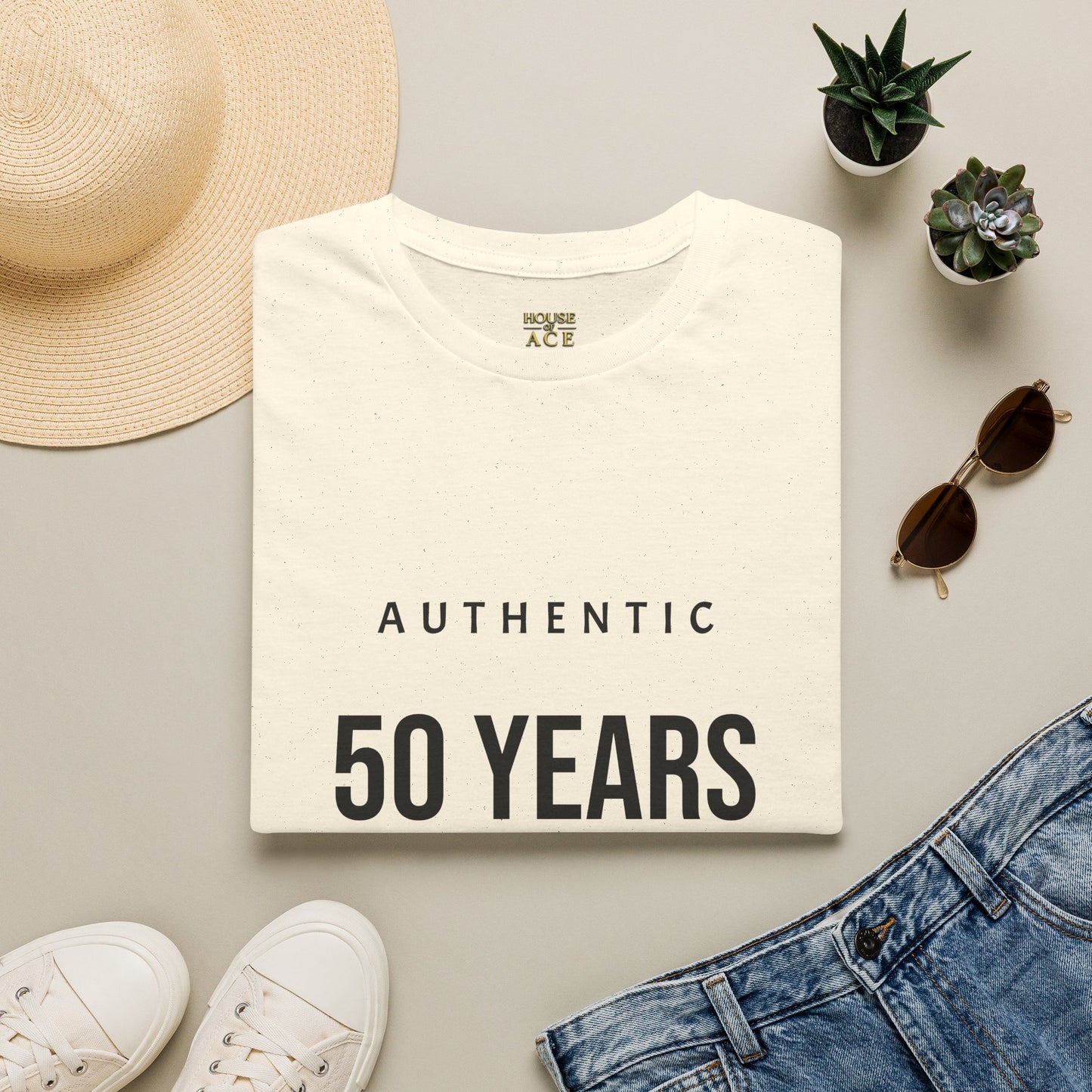 50 Years Authentic T-Shirt — "Of Not Giving a Damn" Birthday Tee House of Ace