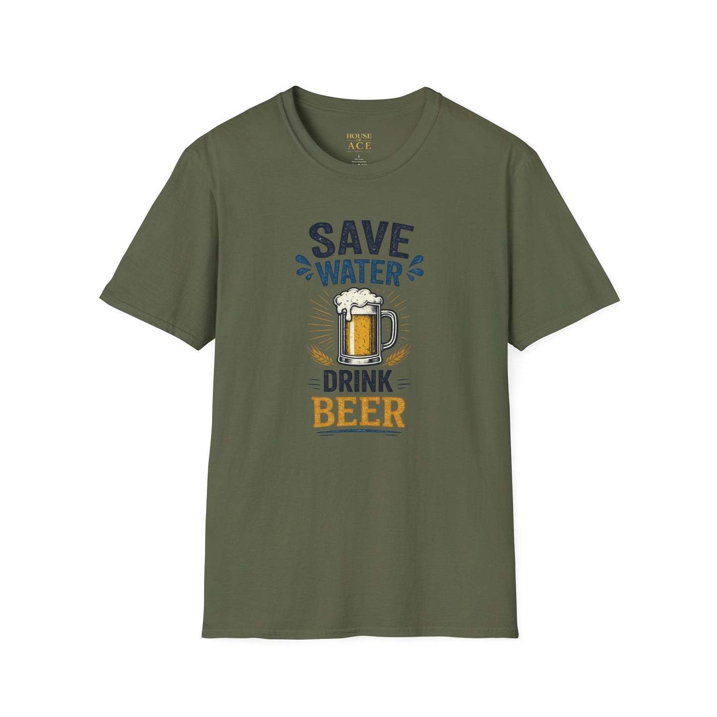 Save Water Drink Beer Funny Beer Lover Unisex Softstyle T-Shirt