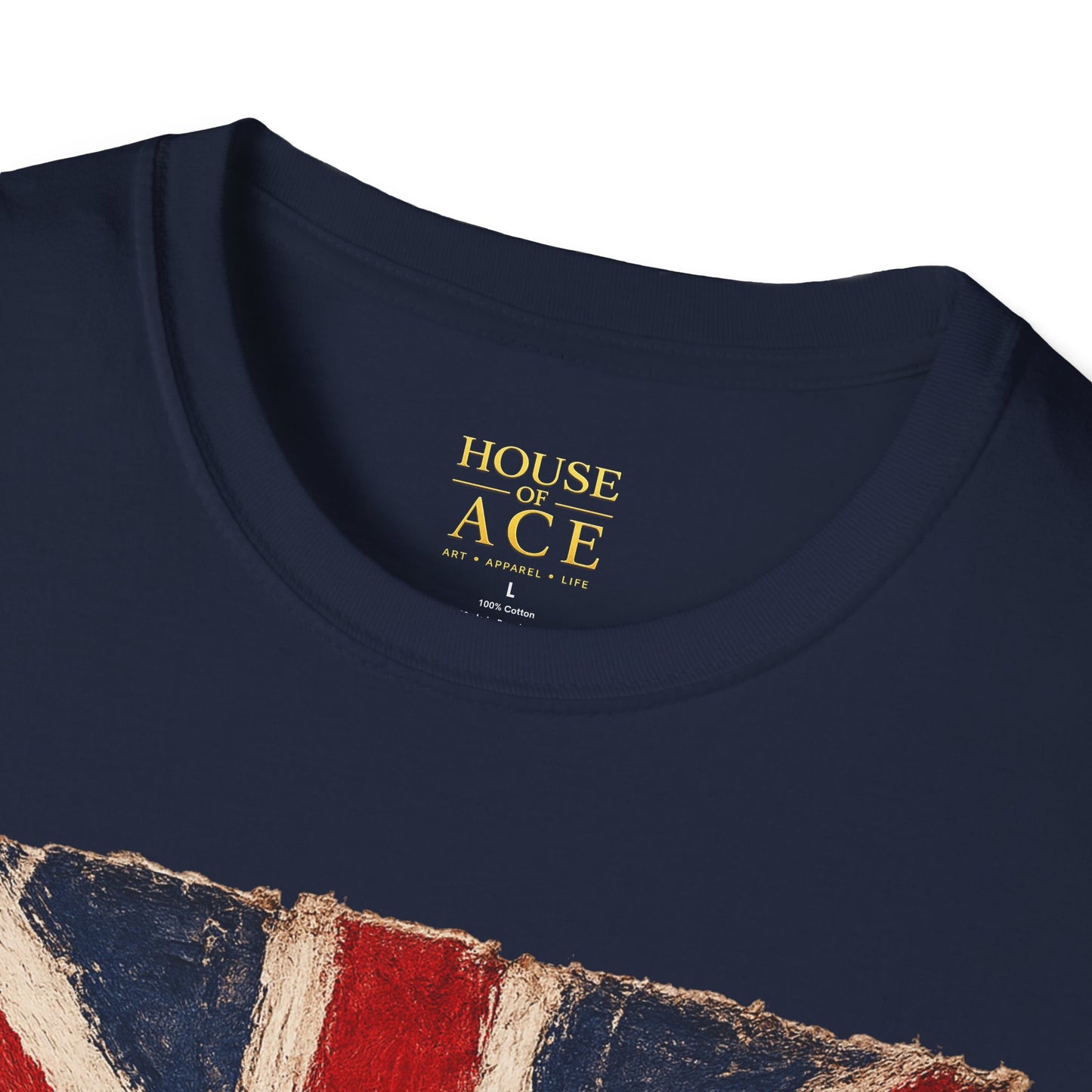 Vintage Union Jack “PROUD” Tee – Distressed British Flag Retro Patriotic Shirt with Personalised Back Text by House of Ace