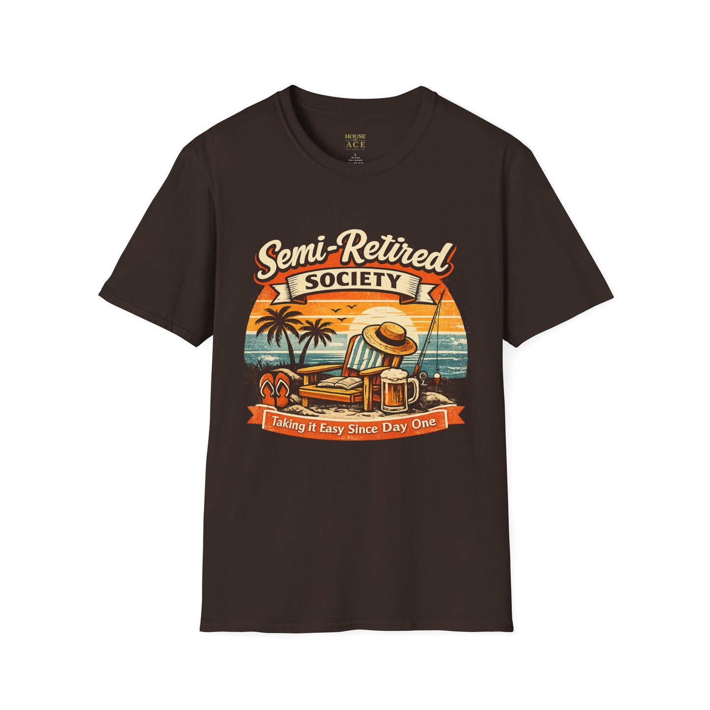 Semi-Retired Society Vintage Beach T-Shirt by House of Ace