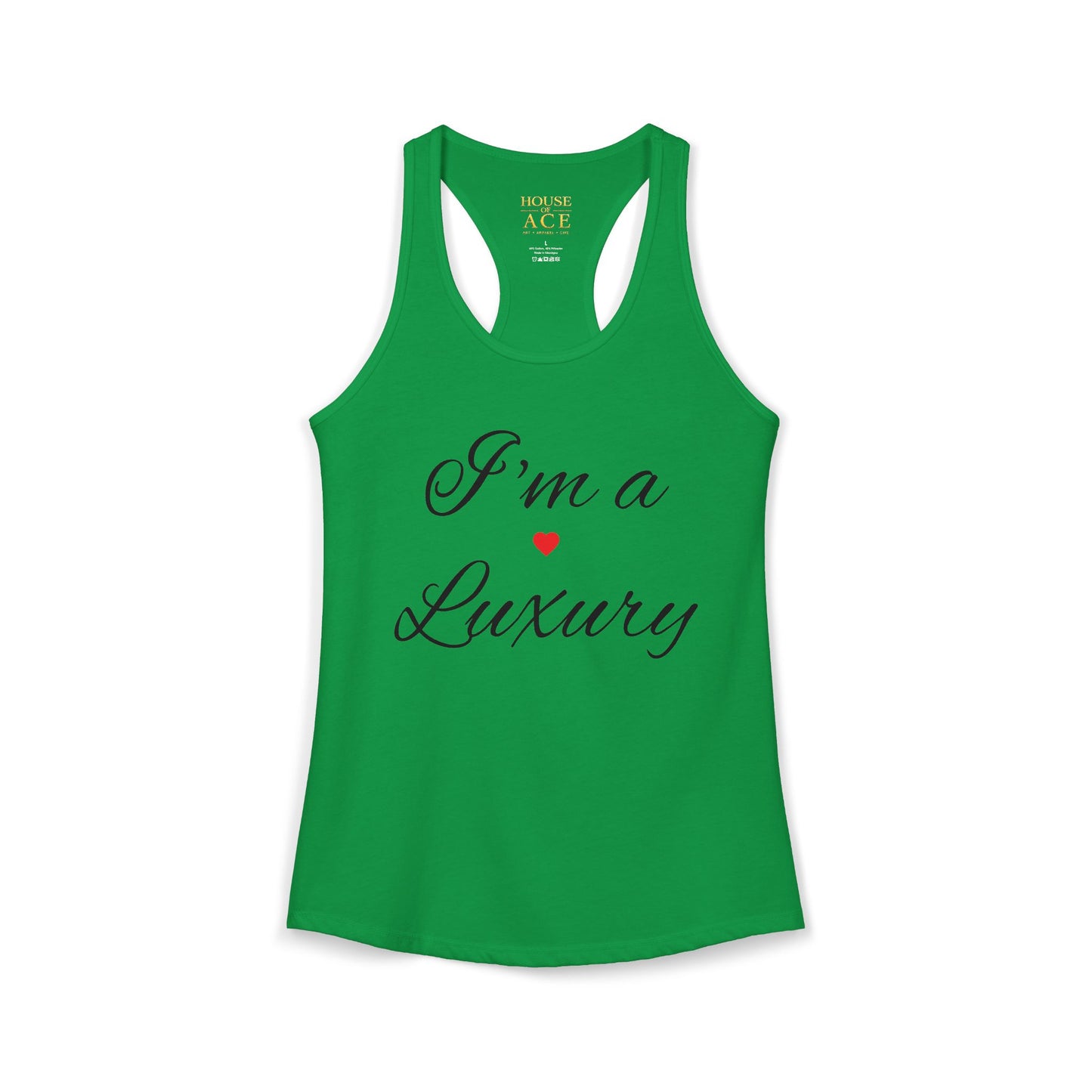 House of Ace Women's Racerback Tank — Designer Logo Tank Top
