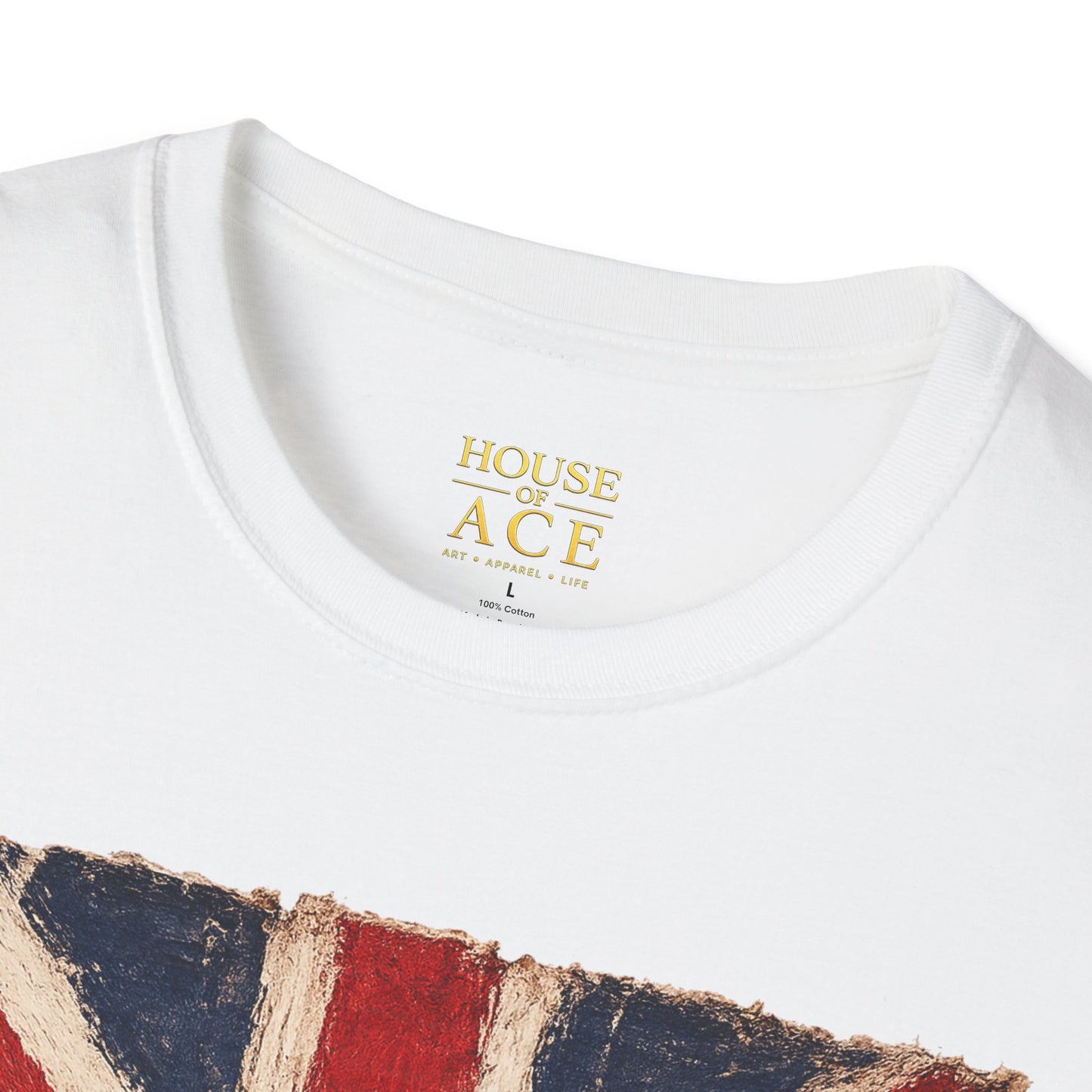 Vintage Union Jack “PROUD” Tee – Distressed British Flag Retro Patriotic Shirt with Personalised Back Text by House of Ace