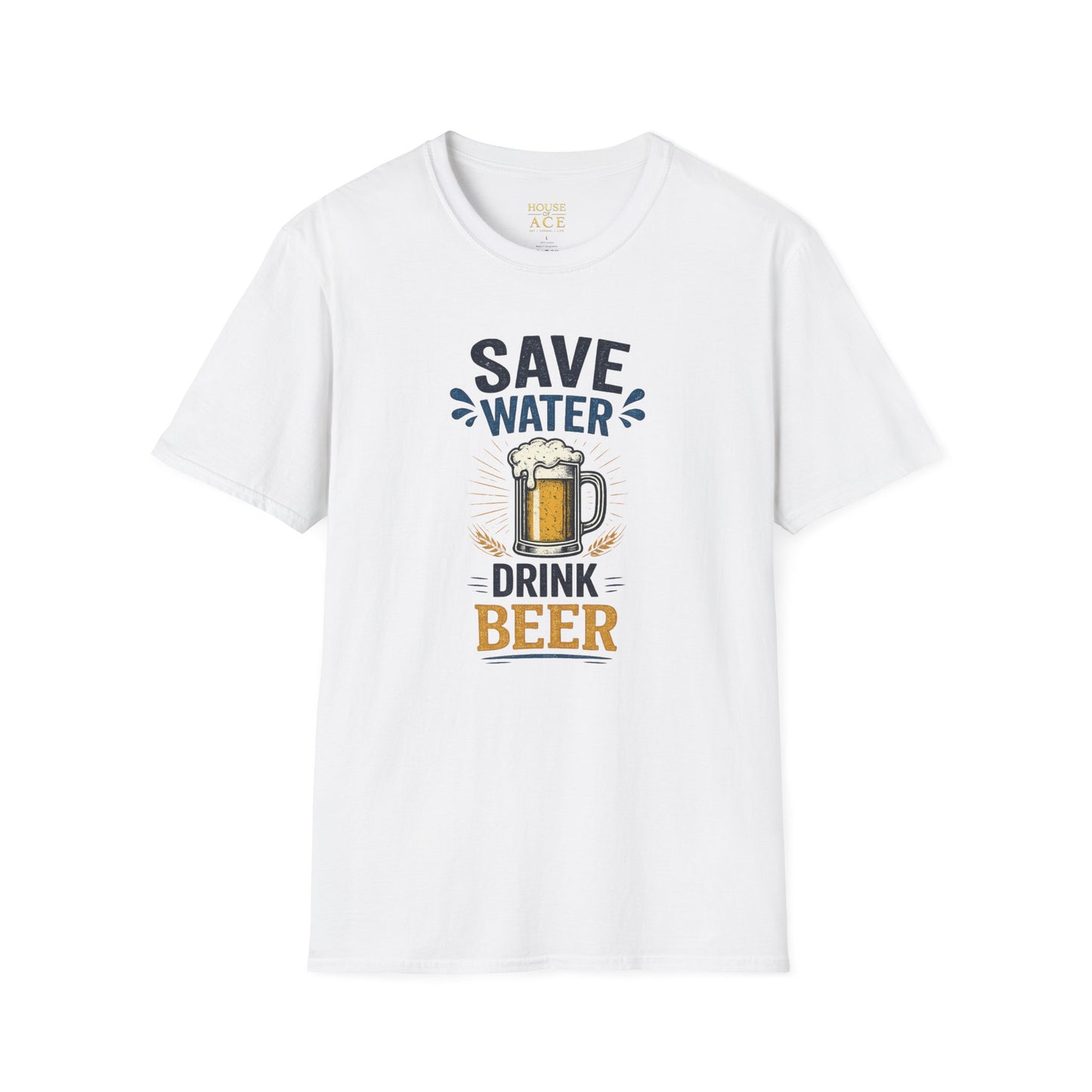 Save Water Drink Beer Funny Beer Lover Unisex Softstyle T-Shirt