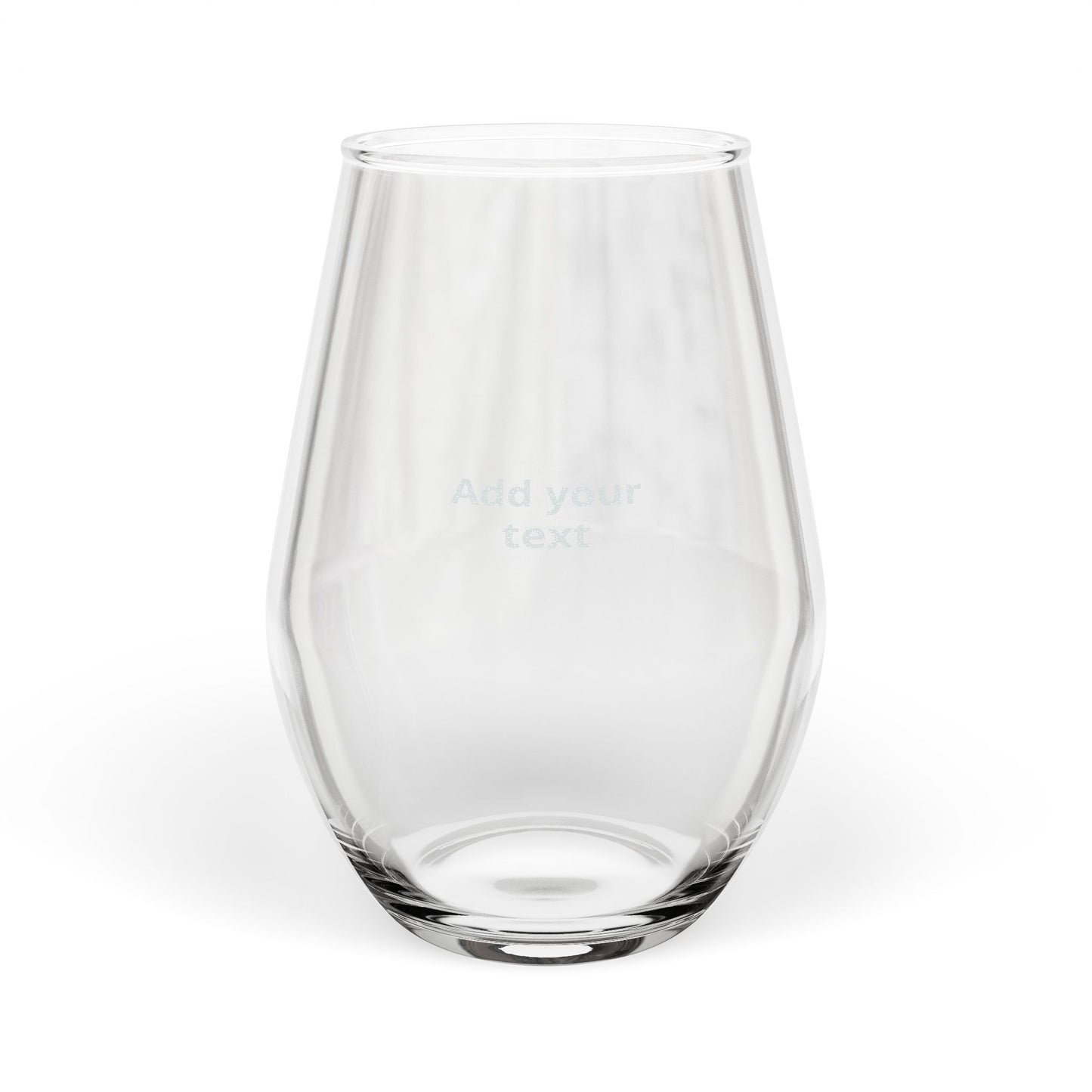 Engraved 11.5oz Stemless Wine Glass - Personalized Wine Tumbler, Custom Text