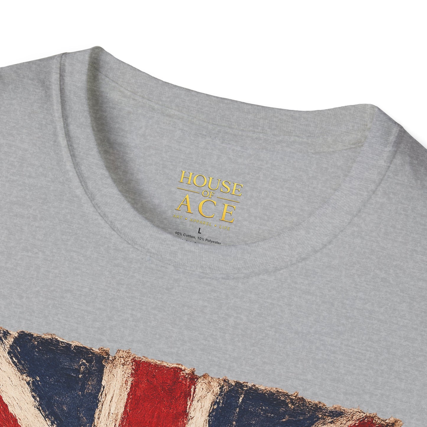 Vintage Union Jack “PROUD” Tee – Distressed British Flag Retro Patriotic Shirt with Personalised Back Text by House of Ace