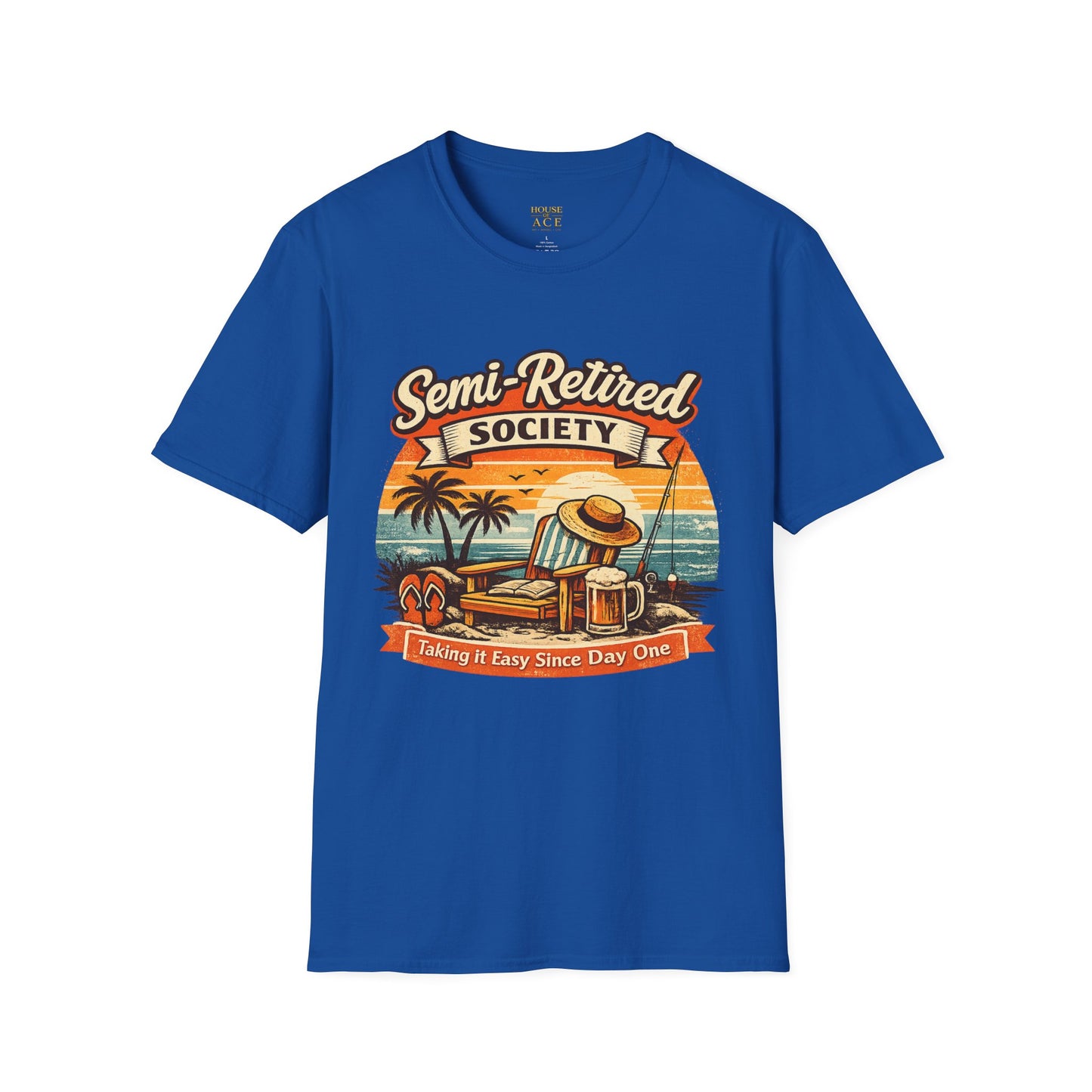 Semi-Retired Society Vintage Beach T-Shirt by House of Ace