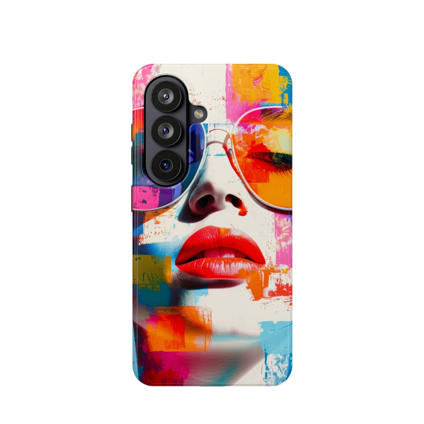 Neon Muse Pop-Art MagSafe® Phone Case by House of Ace Colourful Pop Art Woman Magnetic Impact-Resistant Case