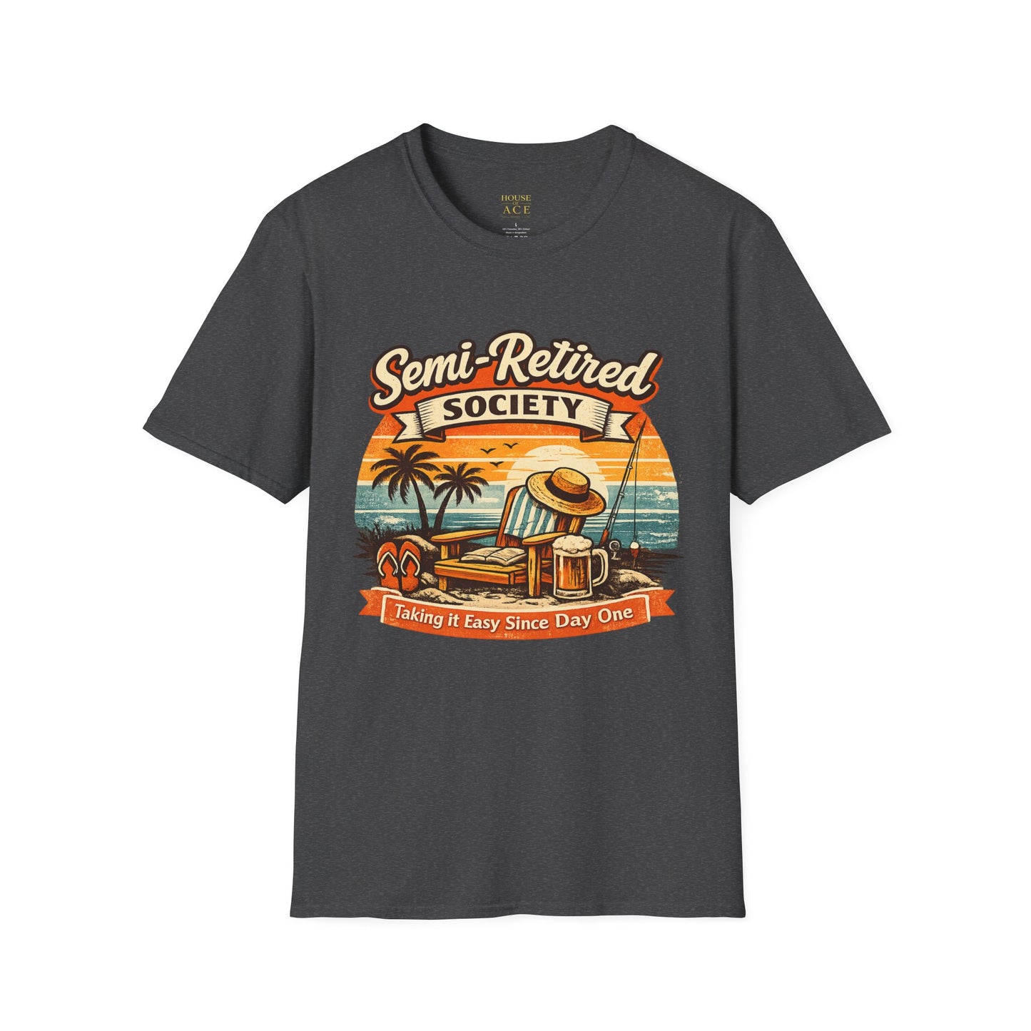 Semi-Retired Society Vintage Beach T-Shirt by House of Ace