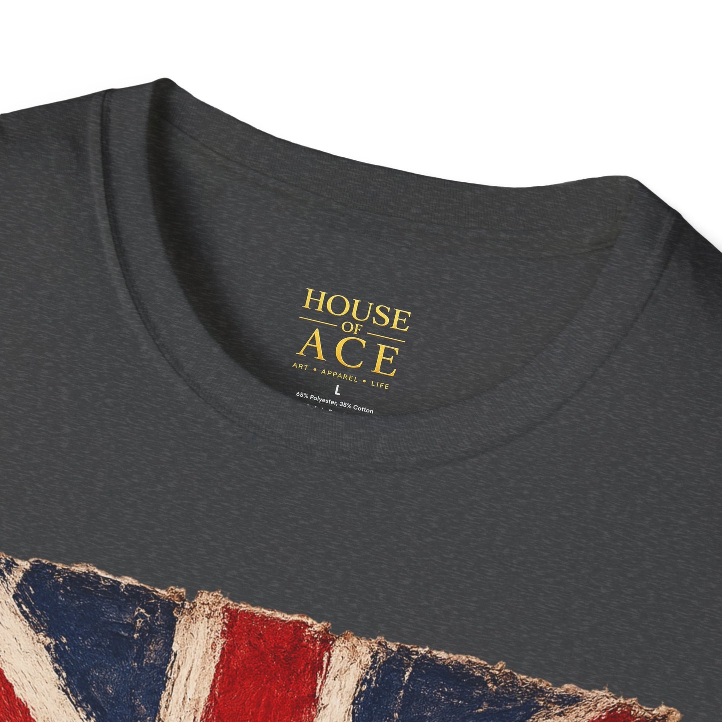 Vintage Union Jack “PROUD” Tee – Distressed British Flag Retro Patriotic Shirt with Personalised Back Text by House of Ace