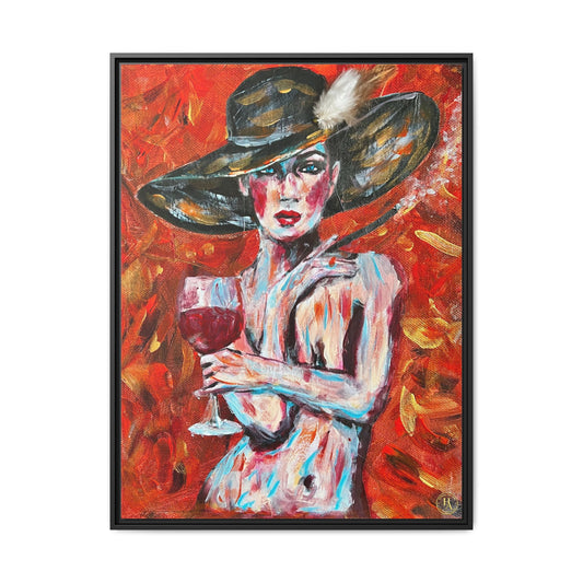 Crimson Elegance – Original Acrylic Painting Canvas Print by House of Ace