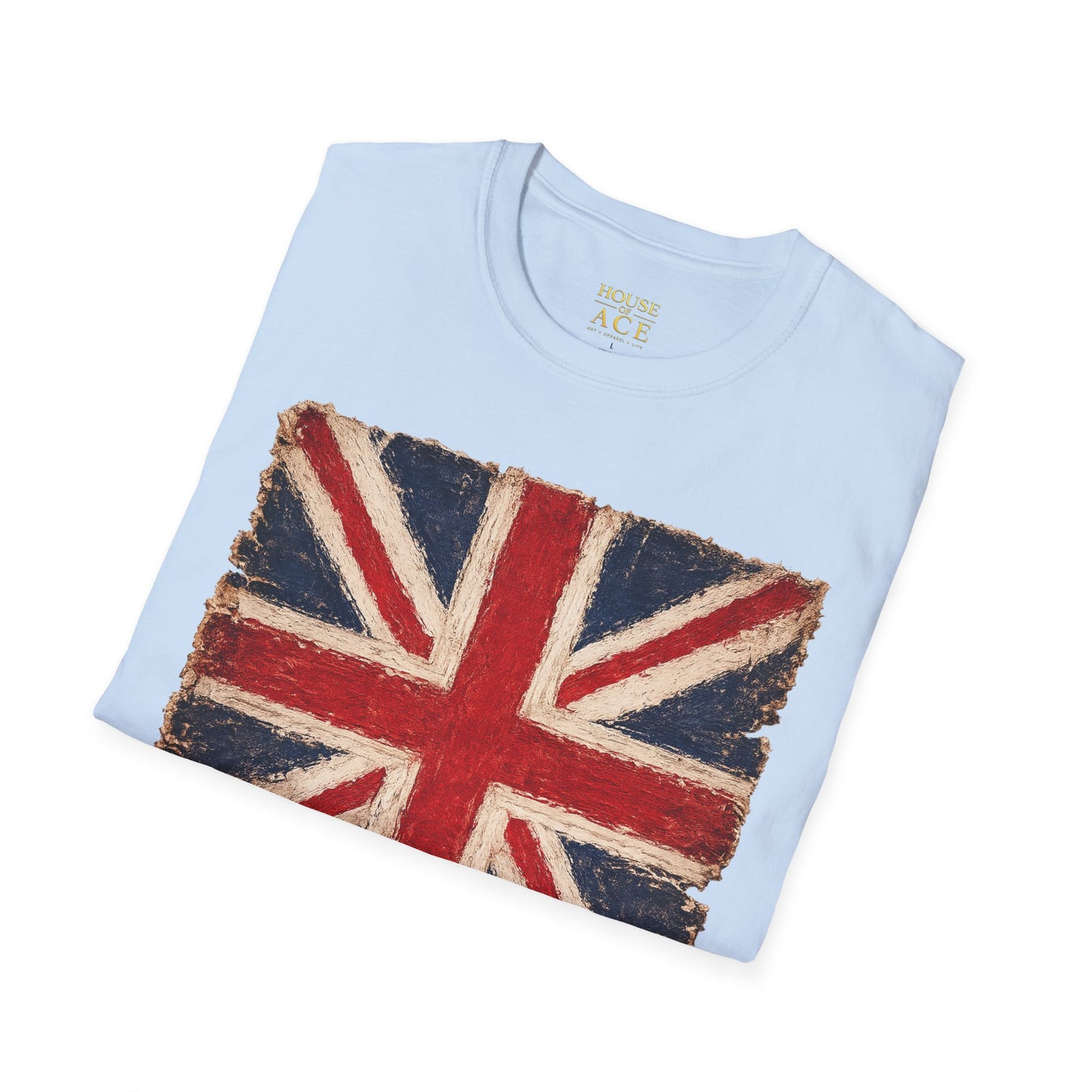 Vintage Union Jack “PROUD” Tee – Distressed British Flag Retro Patriotic Shirt with Personalised Back Text by House of Ace