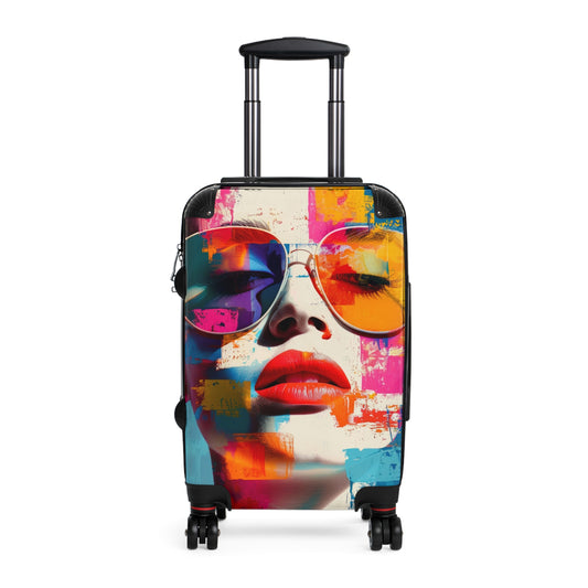 Abstract Neon Runway Pop-Art Carry on Suitcase by House of Ace