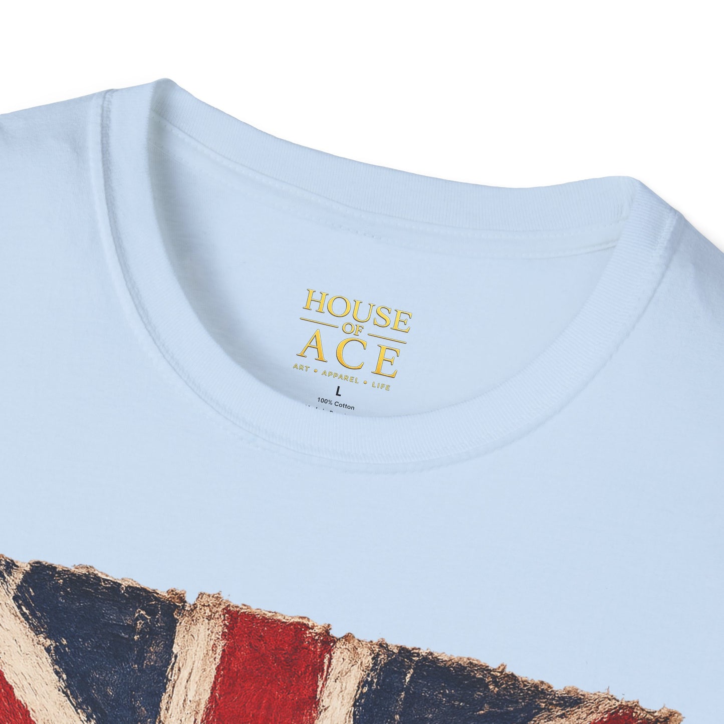 Vintage Union Jack “PROUD” Tee – Distressed British Flag Retro Patriotic Shirt with Personalised Back Text by House of Ace