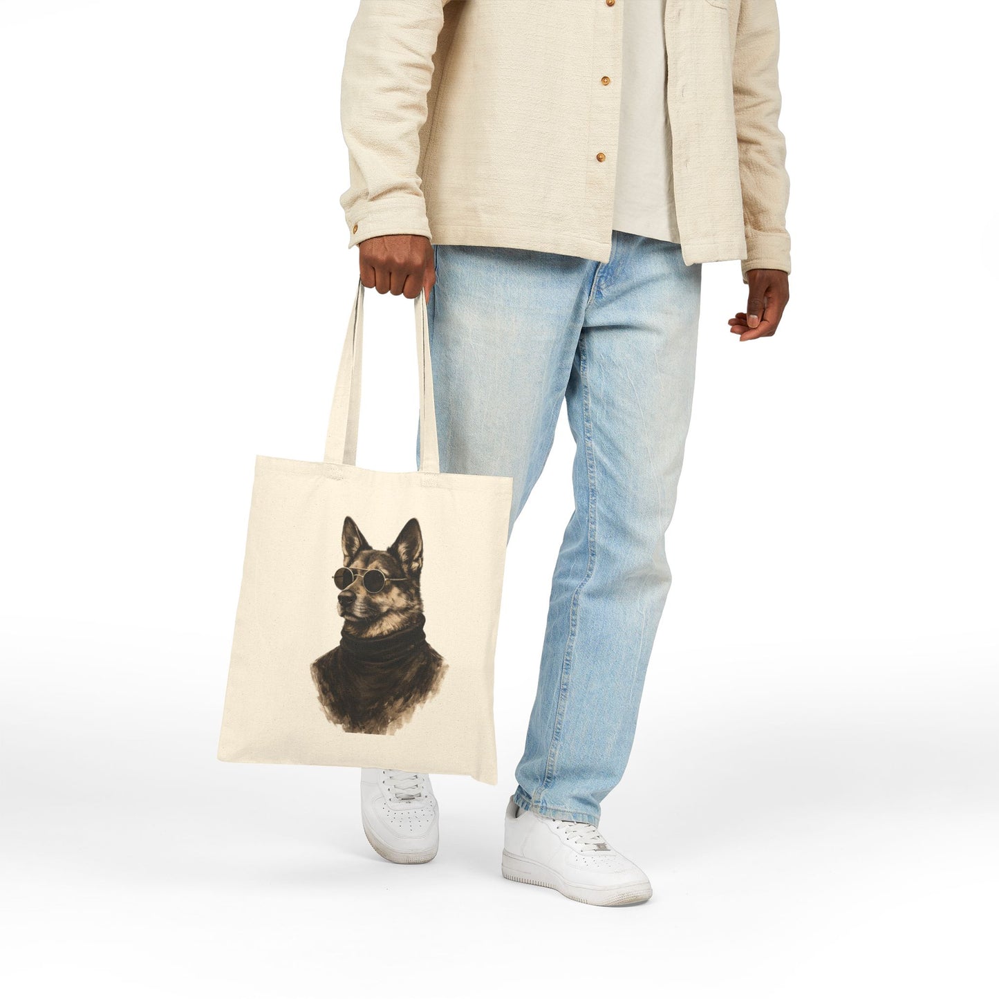 Cool Dog Tote Bag | Vintage Monochrome Sunglasses Dog Bag by House of Ace