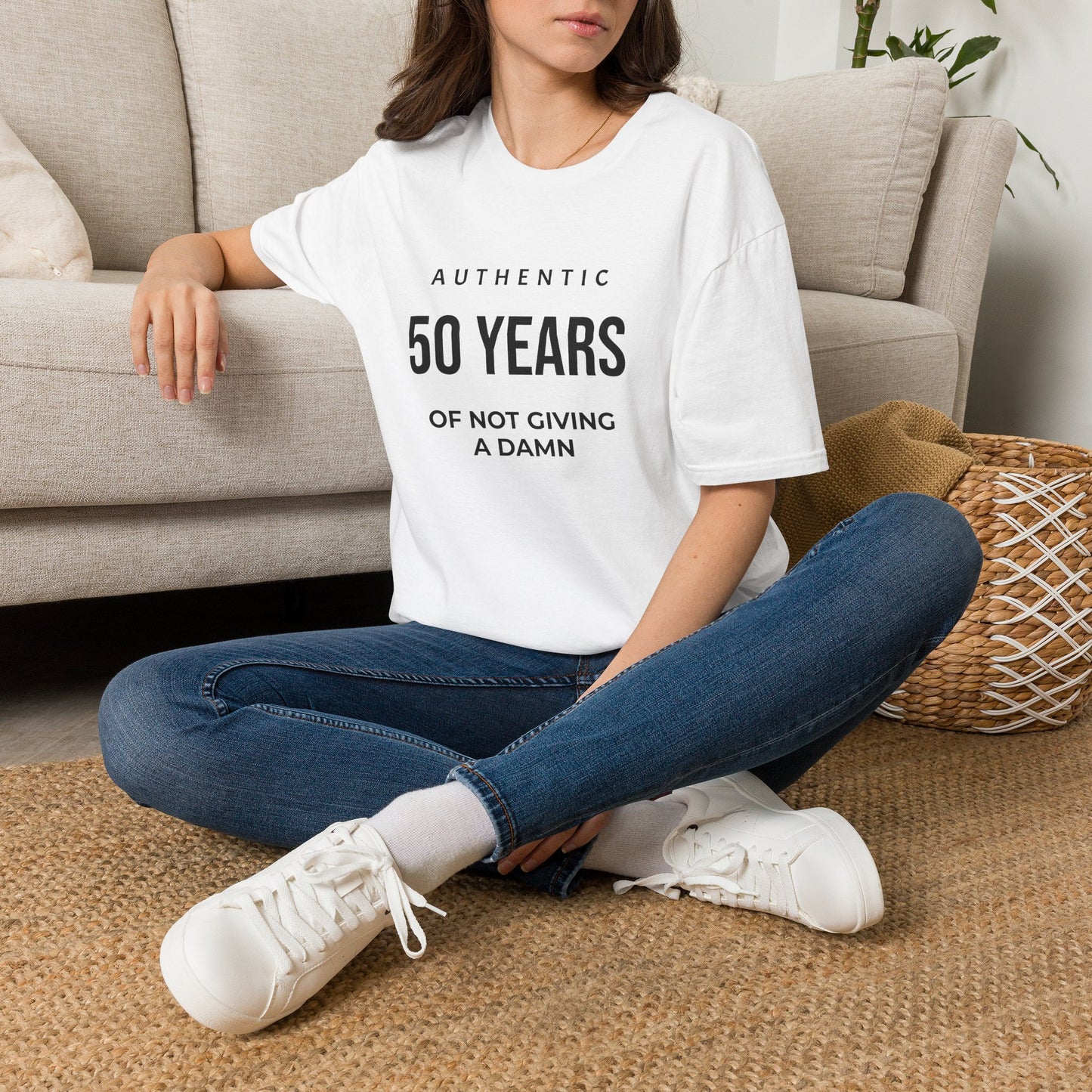 50 Years Authentic T-Shirt — "Of Not Giving a Damn" Birthday Tee House of Ace